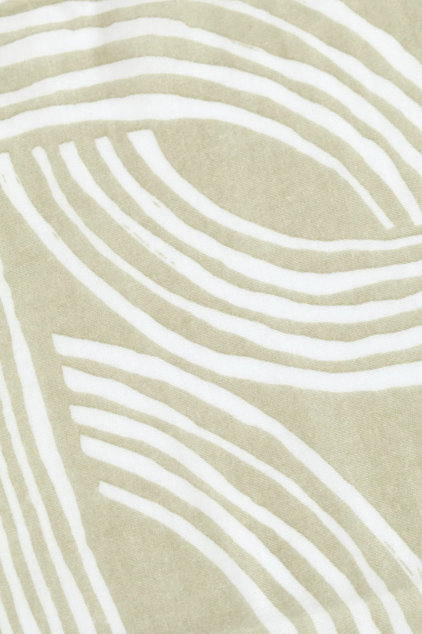 Geometric Printed Viscose Scarf - Sage - Image 3