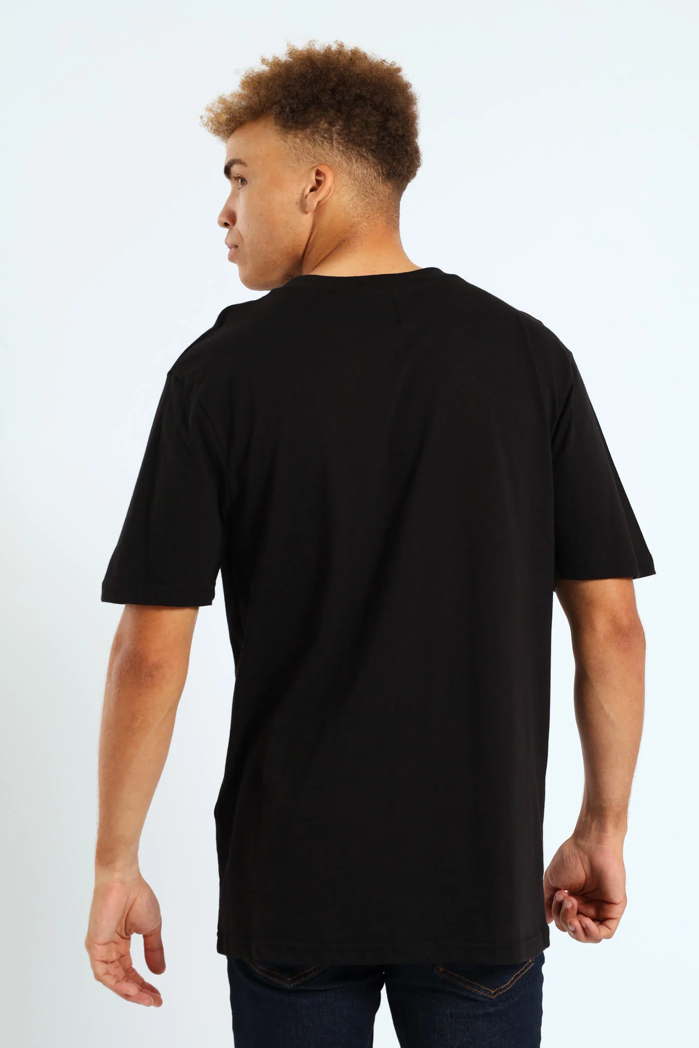 Get Lost Chest Print Tee - Black - Image 3