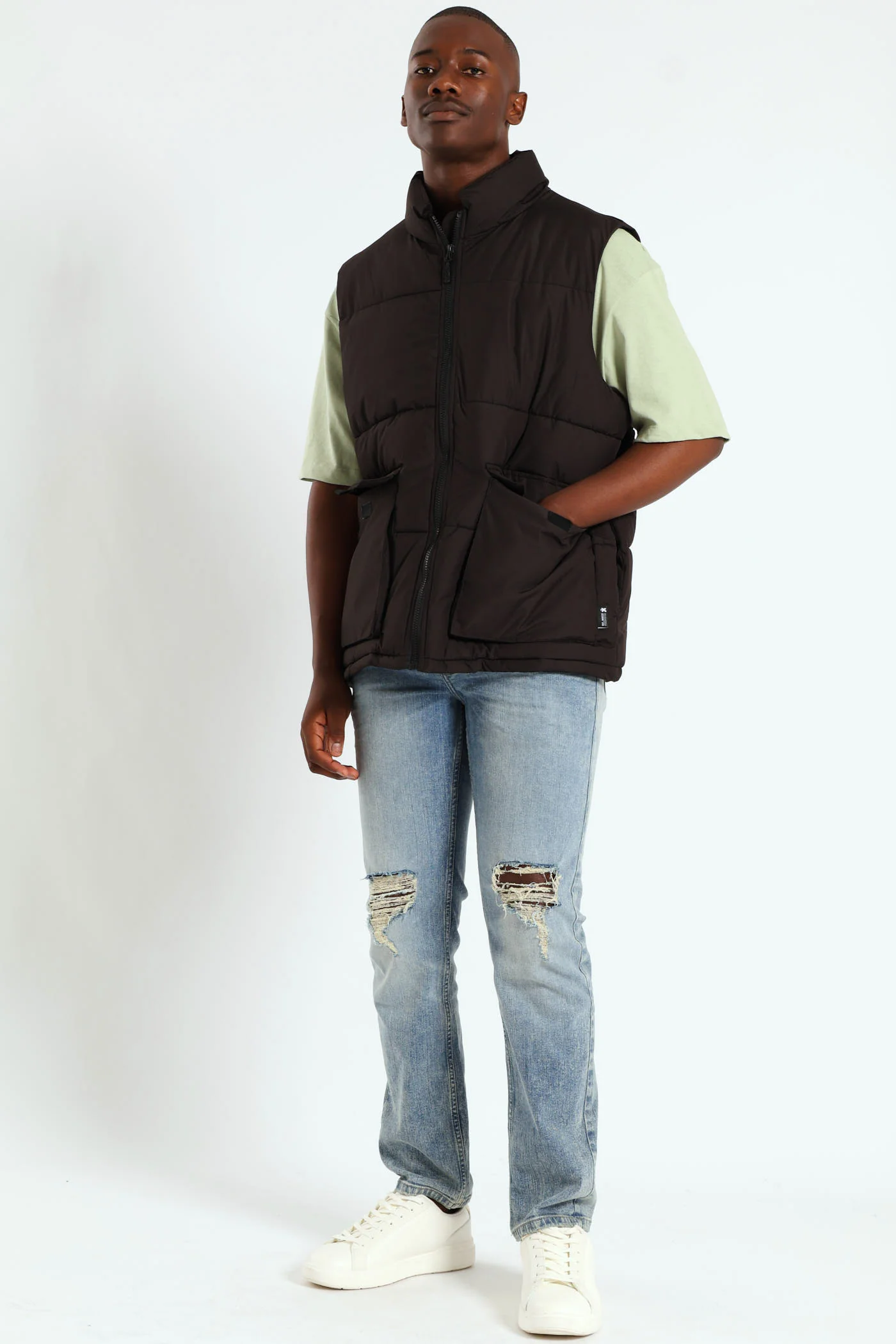 Gillet Jacket - Black - Image 3