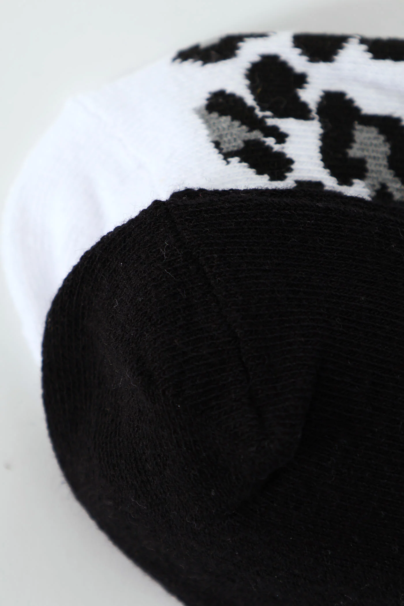 Girls 2 Pack Animal Print Bow Fashion Anklet Socks - Black - Image 3