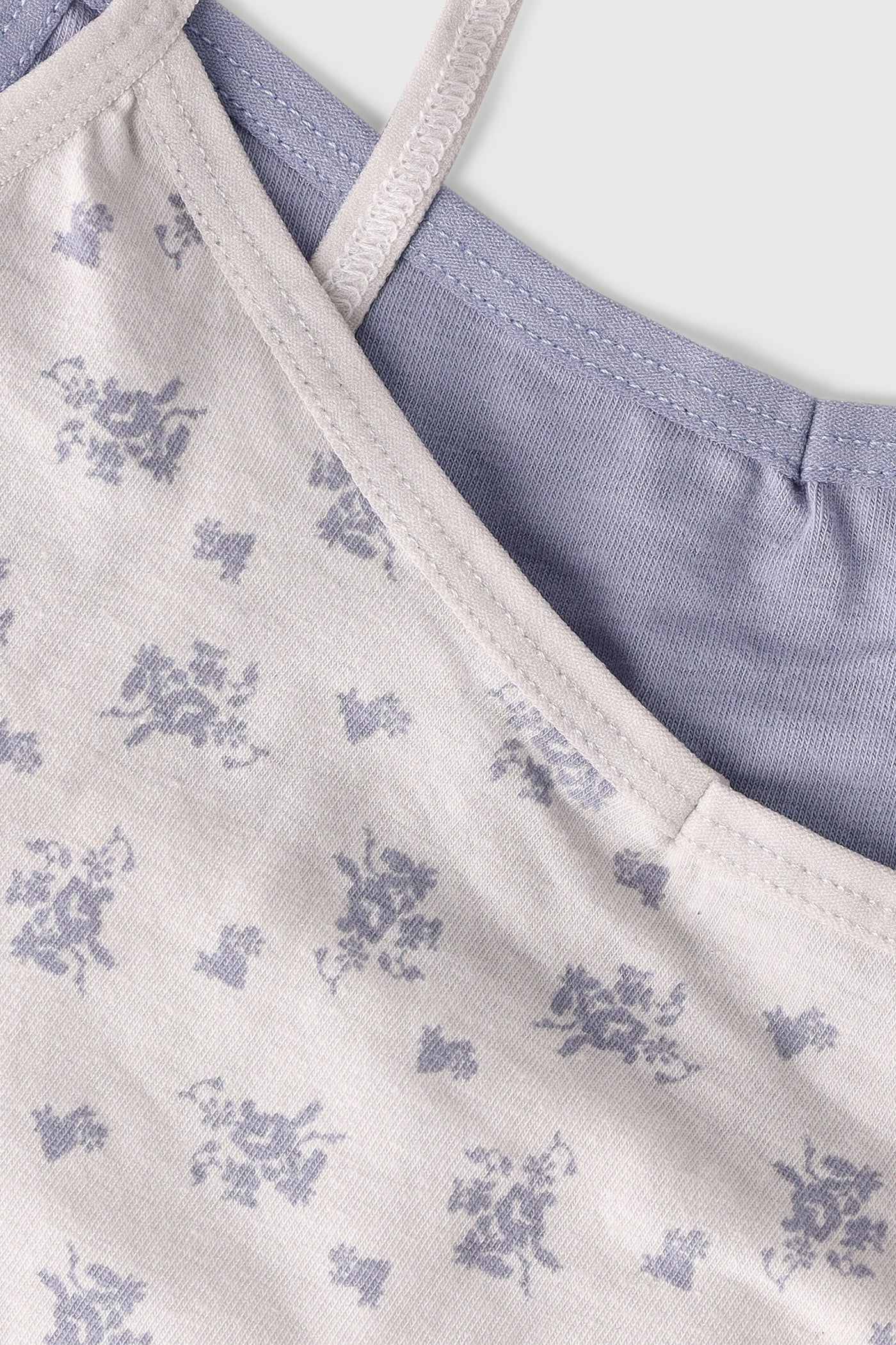 Girls 2 Pack Floral Cotton Fashion Crop Bra - Grey - Image 2