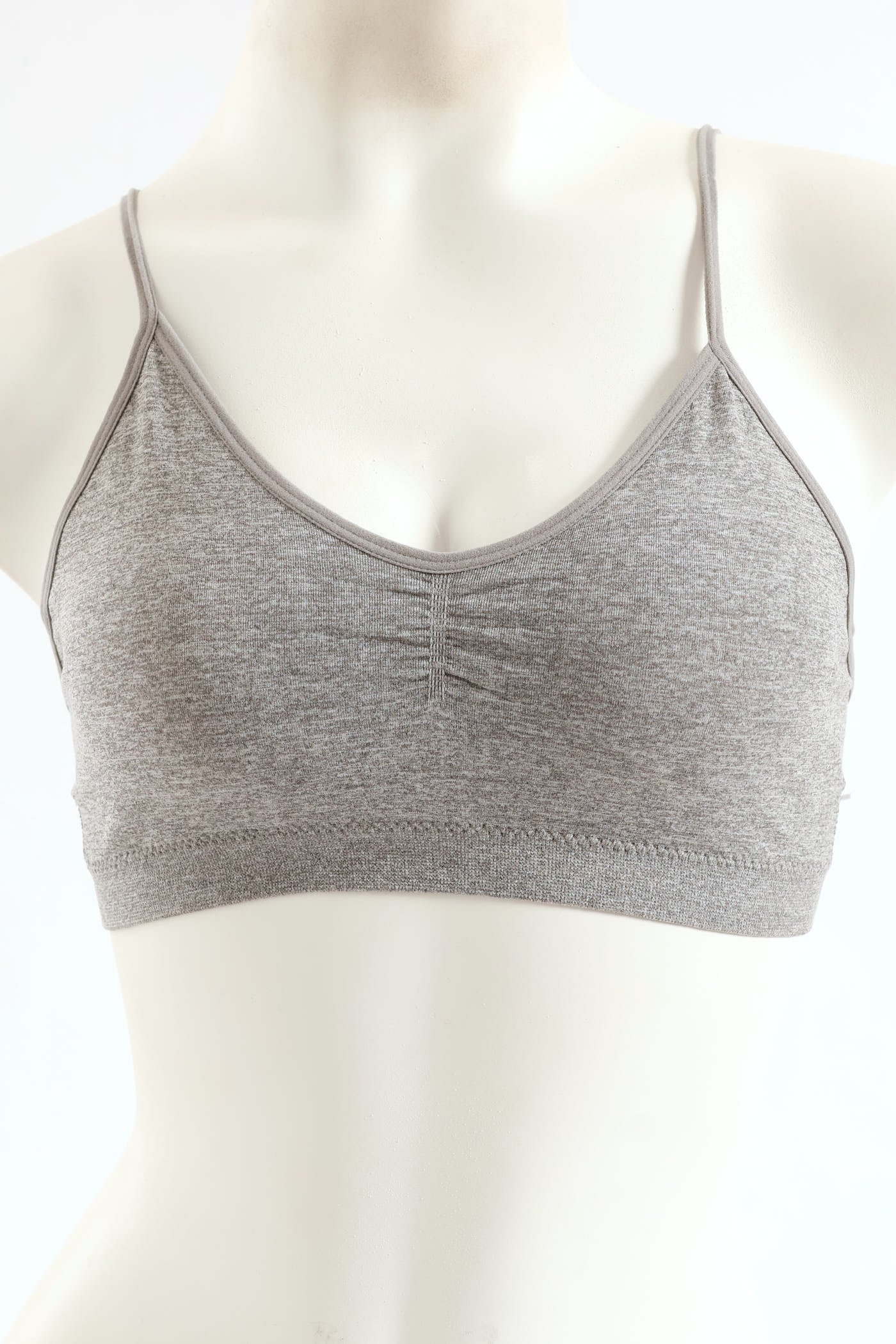 Girls 2 Pack Padded Bra - Black/Grey - Image 2
