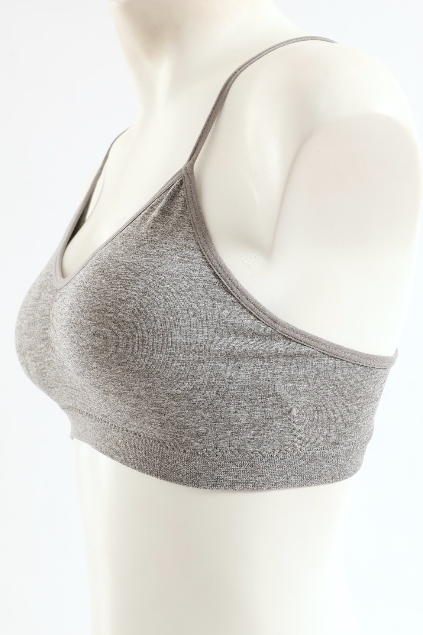 Girls 2 Pack Padded Bra - Black/Grey - Image 3