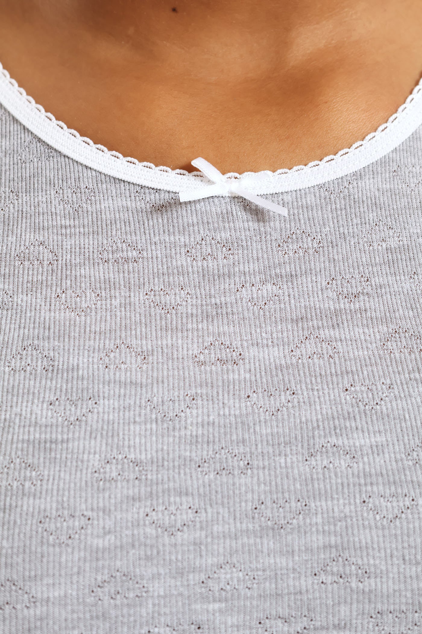 Girls 2 Pack Plain Short Sleeve Vest - Grey - Image 5