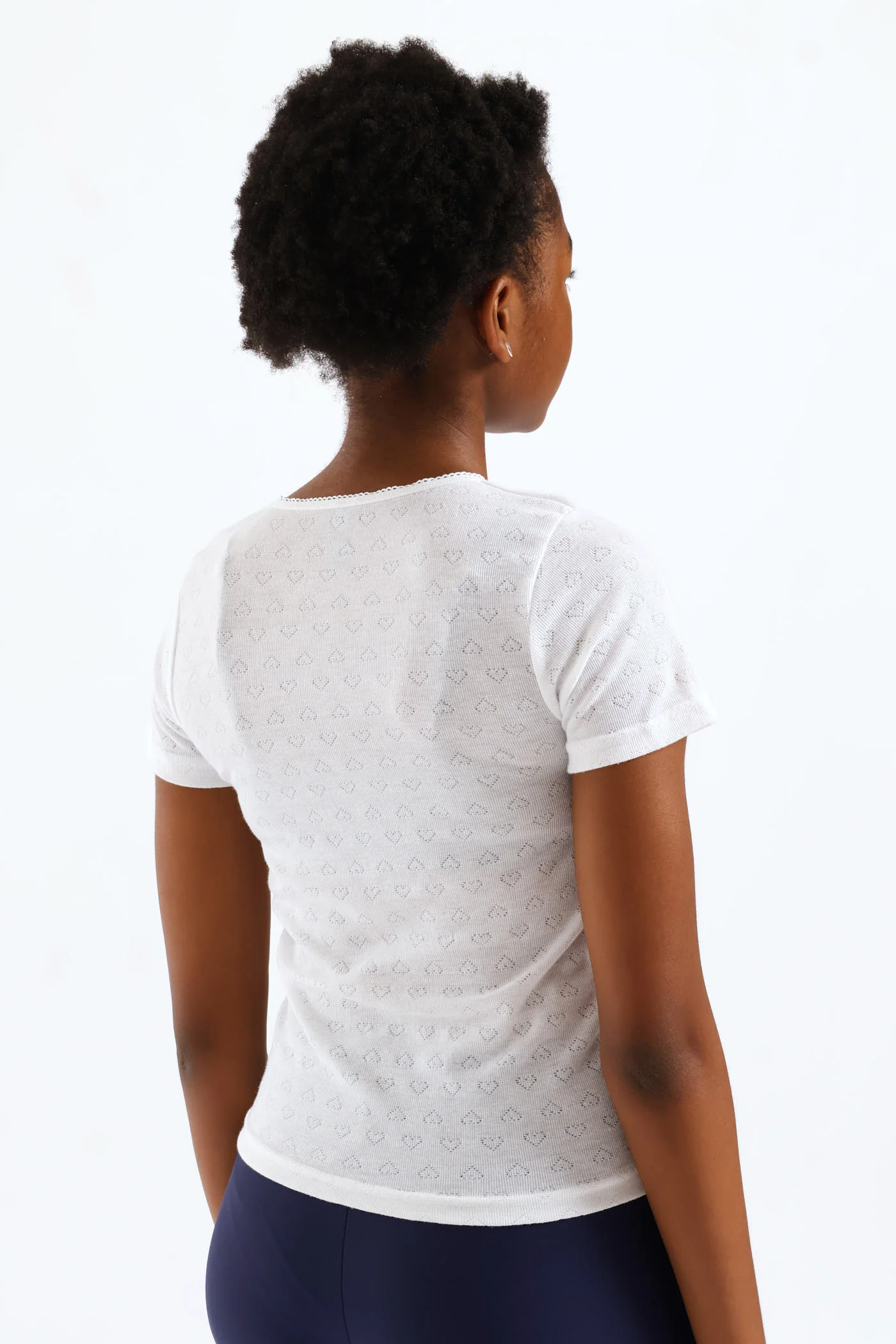 Girls 2 Pack Short Sleeve Vest - White - Image 4