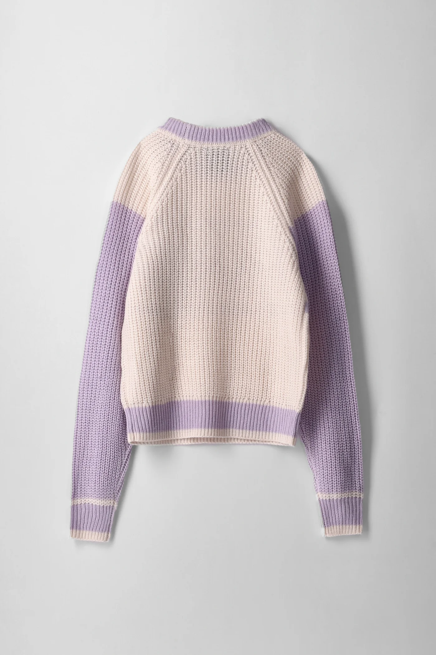Girls 2 Tone Apres Slogan Pullover - Cream - Image 2