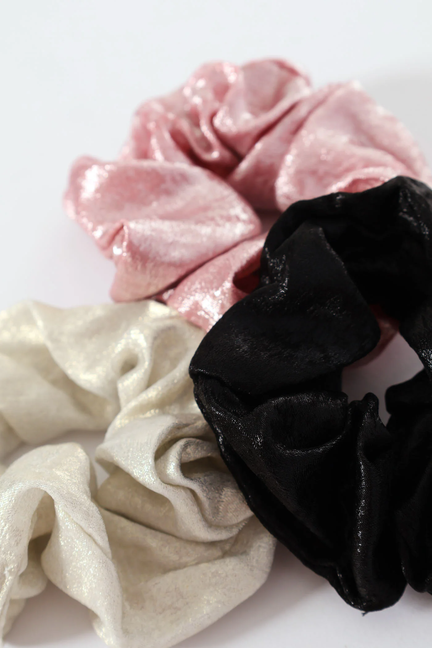 Girls 3 Pack Bright Silky Scrunchie - Multi - Image 3