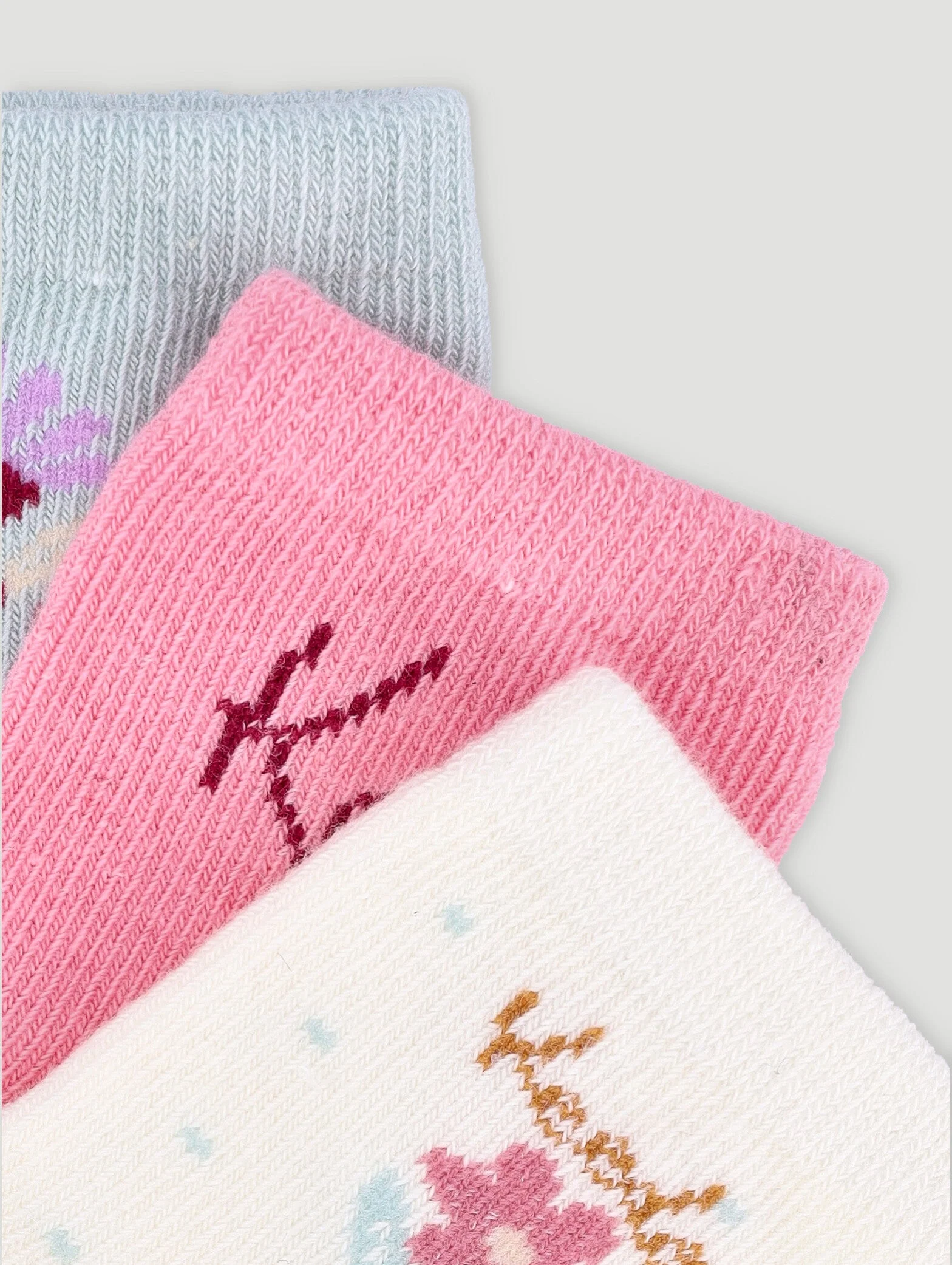 Keedo Girls 3 Pack Flower Socks - Image 2