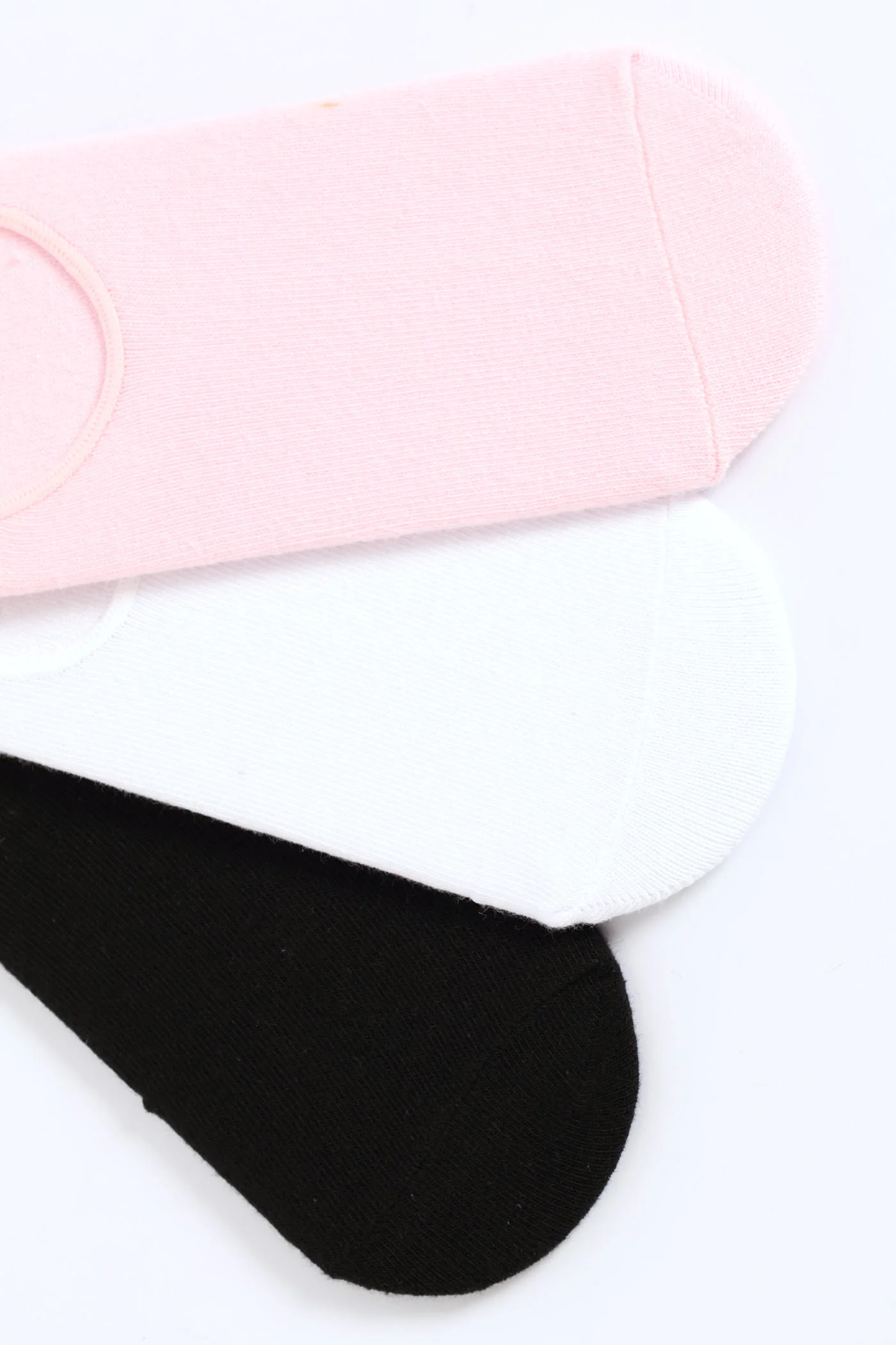 Girls 3 Pack Plain Secret Socks - Multi - Image 2