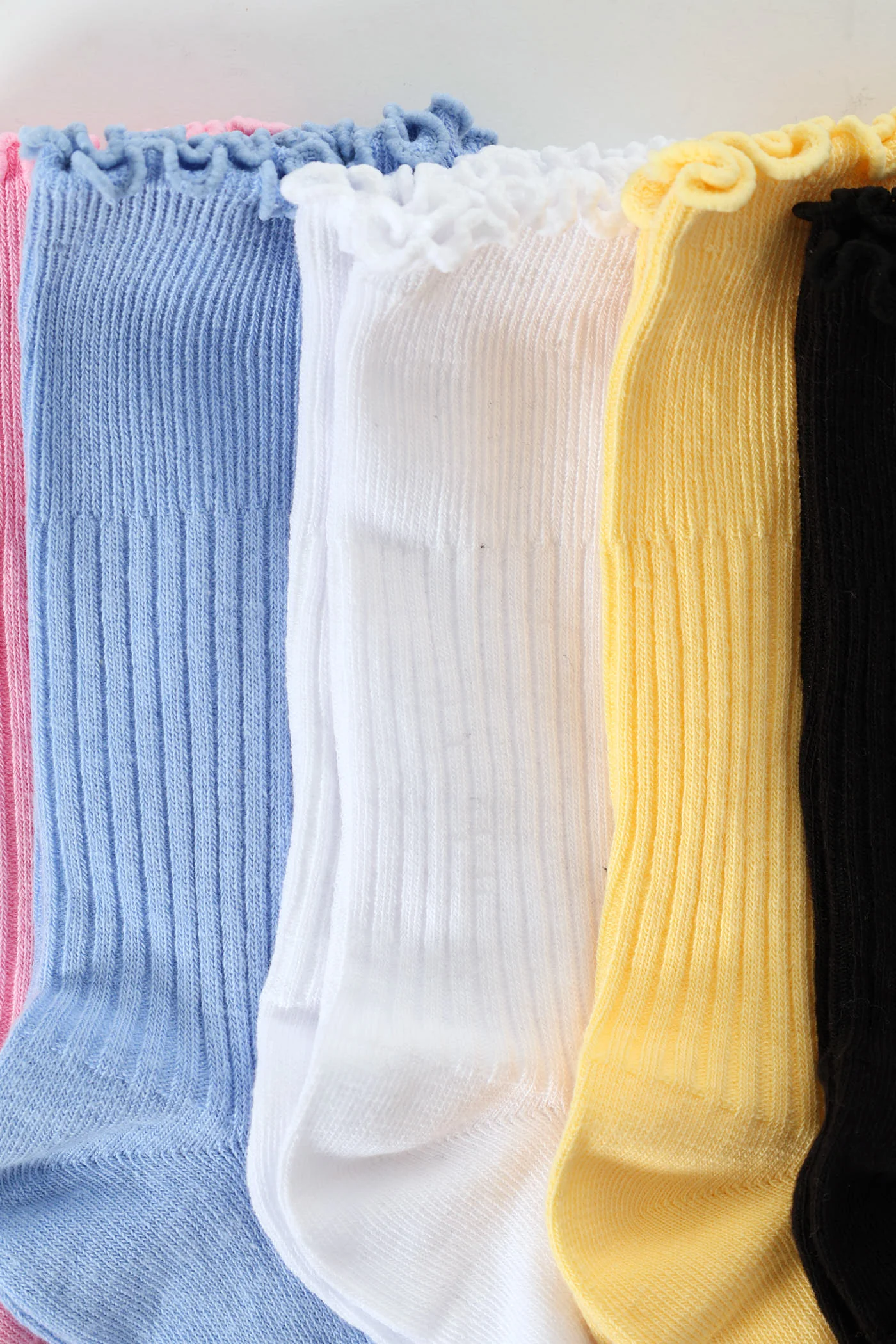 Girls 5 Pack Flossing Plain Anklet Socks - Image 2