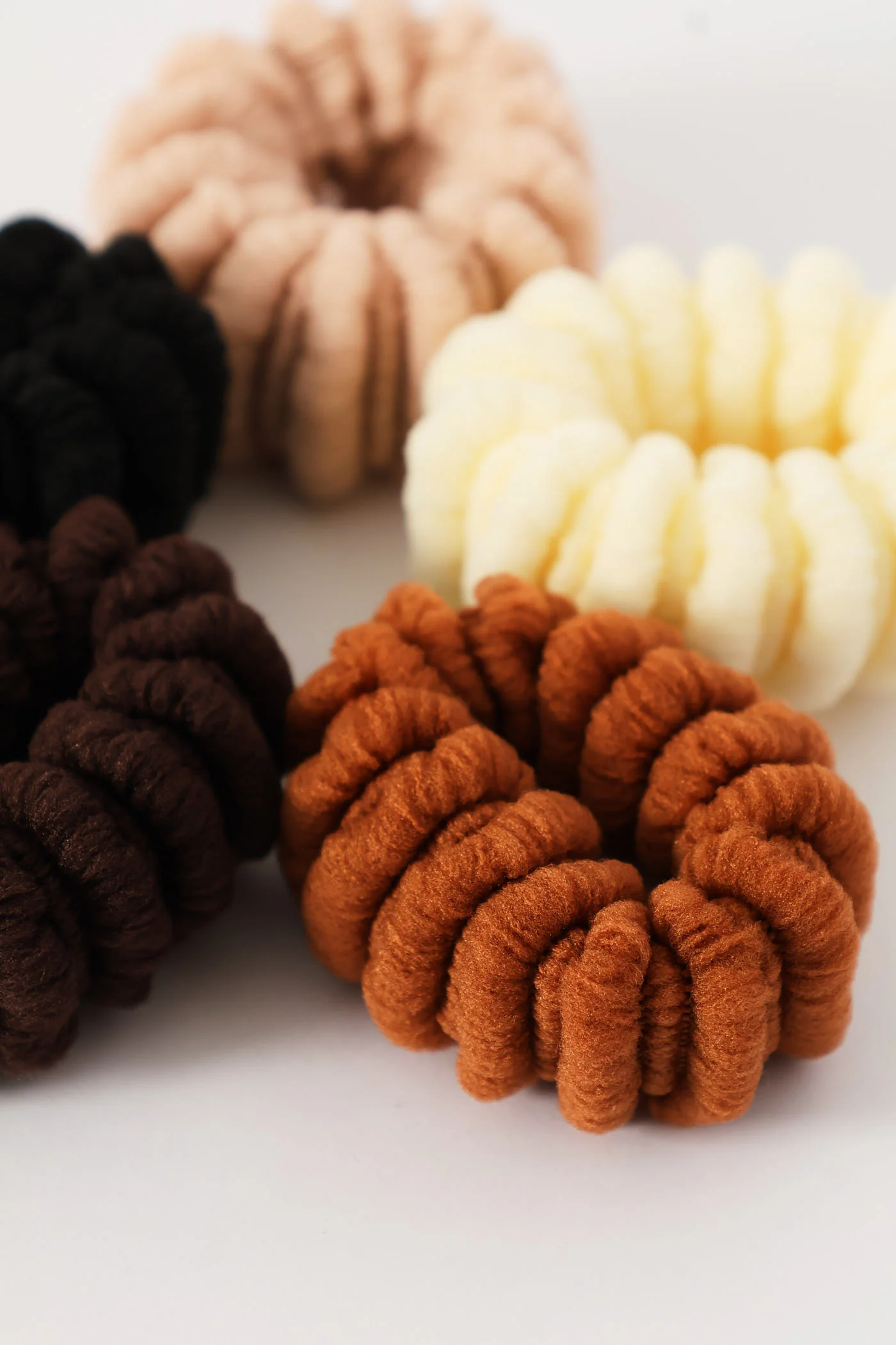 Girls 5 Pack Nude Hair Elastics - Multi - Image 2