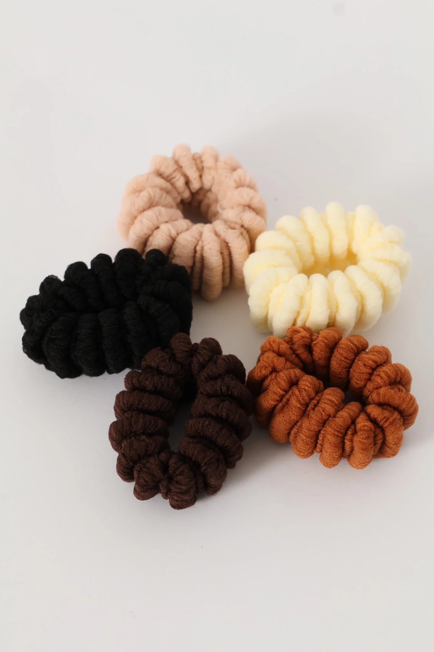 Girls 5 Pack Nude Hair Elastics - Multi - Image 3