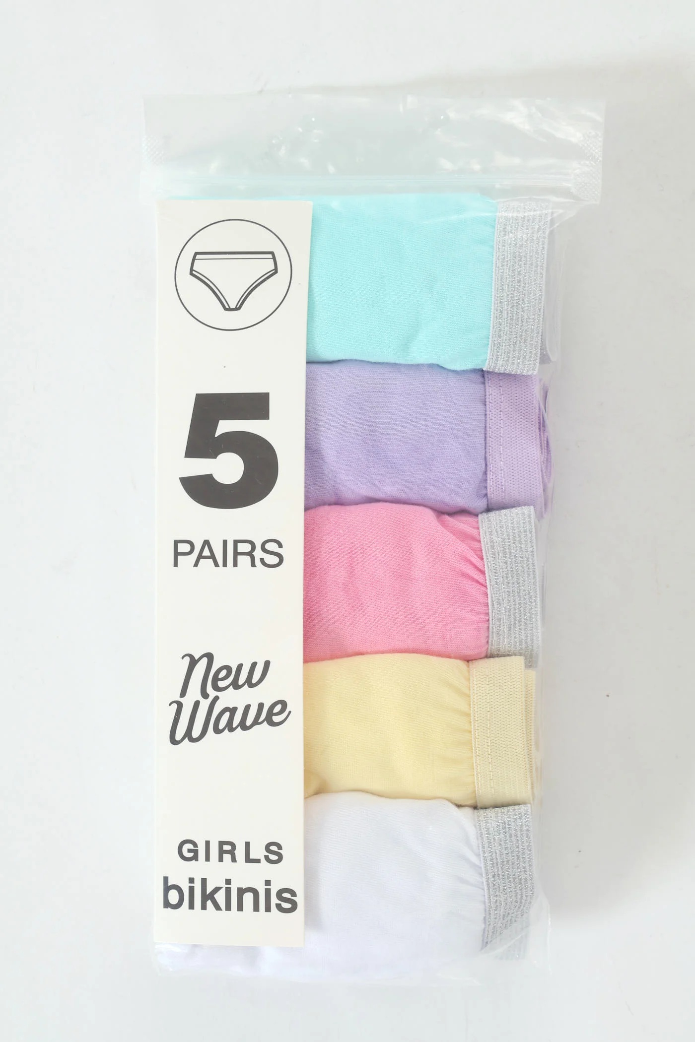 Girls 5 Pack Plain Panties - Image 2