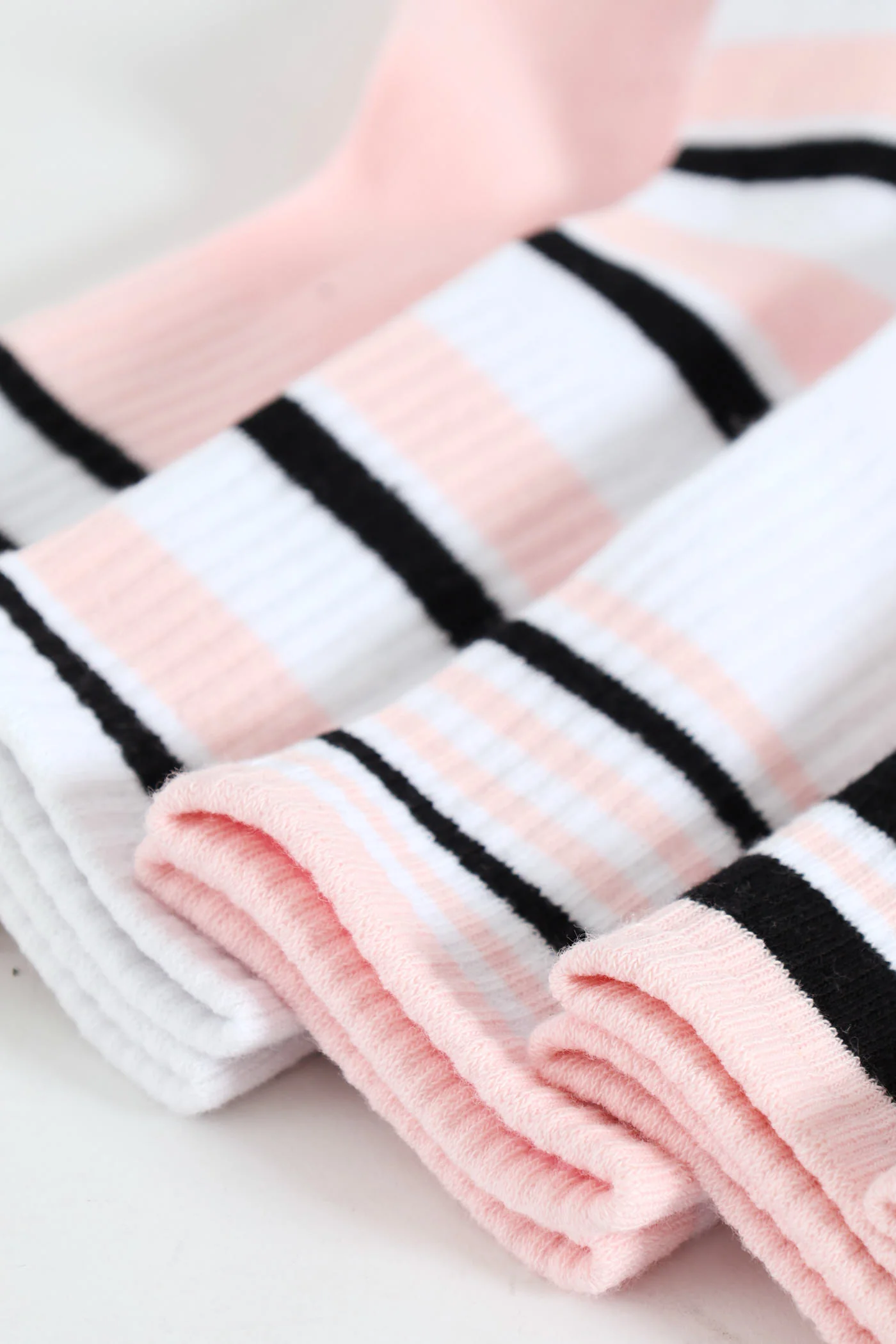 Girls 5 Pack Rib Anklet Socks - Pink - Image 2