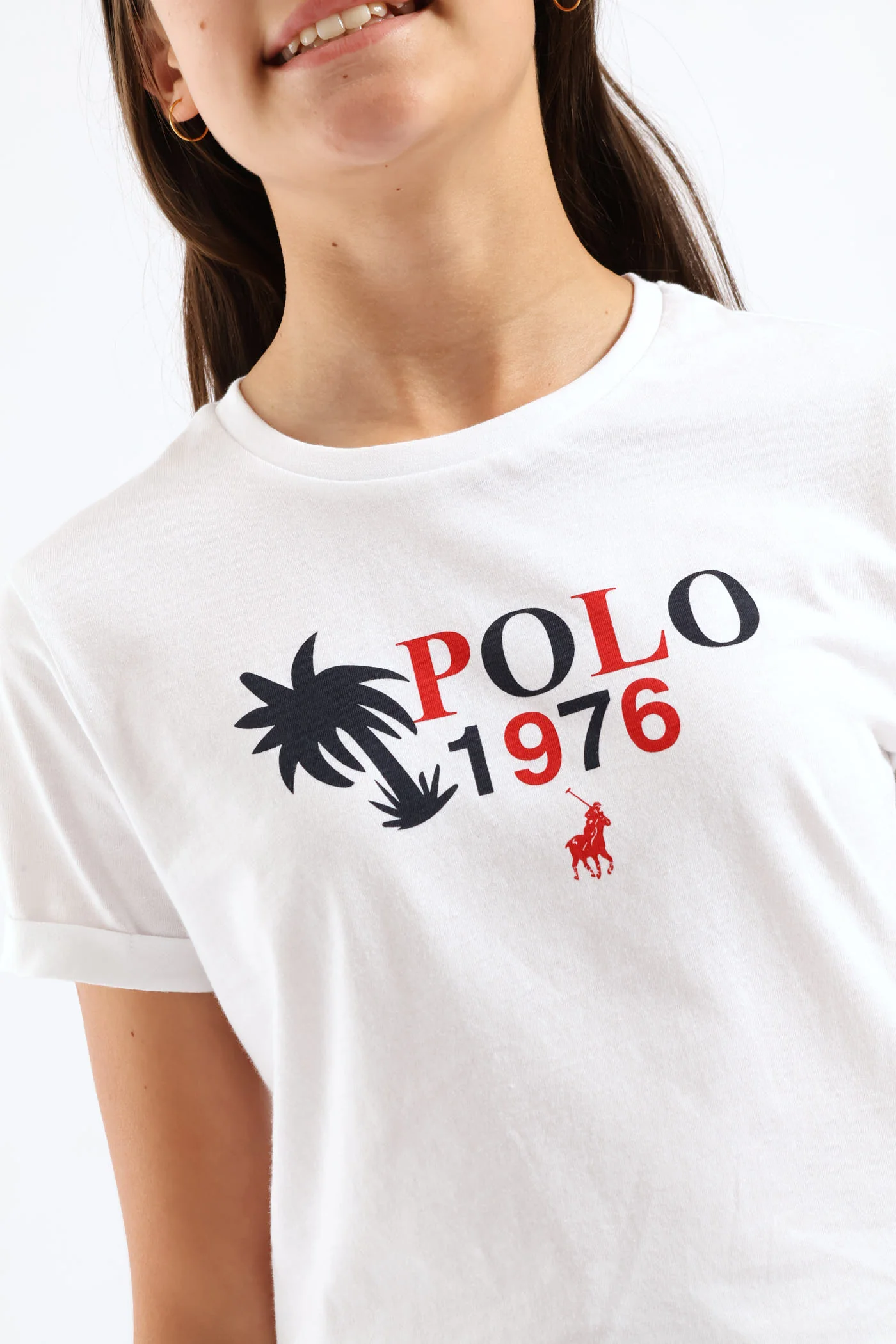 Girls Anele Print Tee - White - Image 2