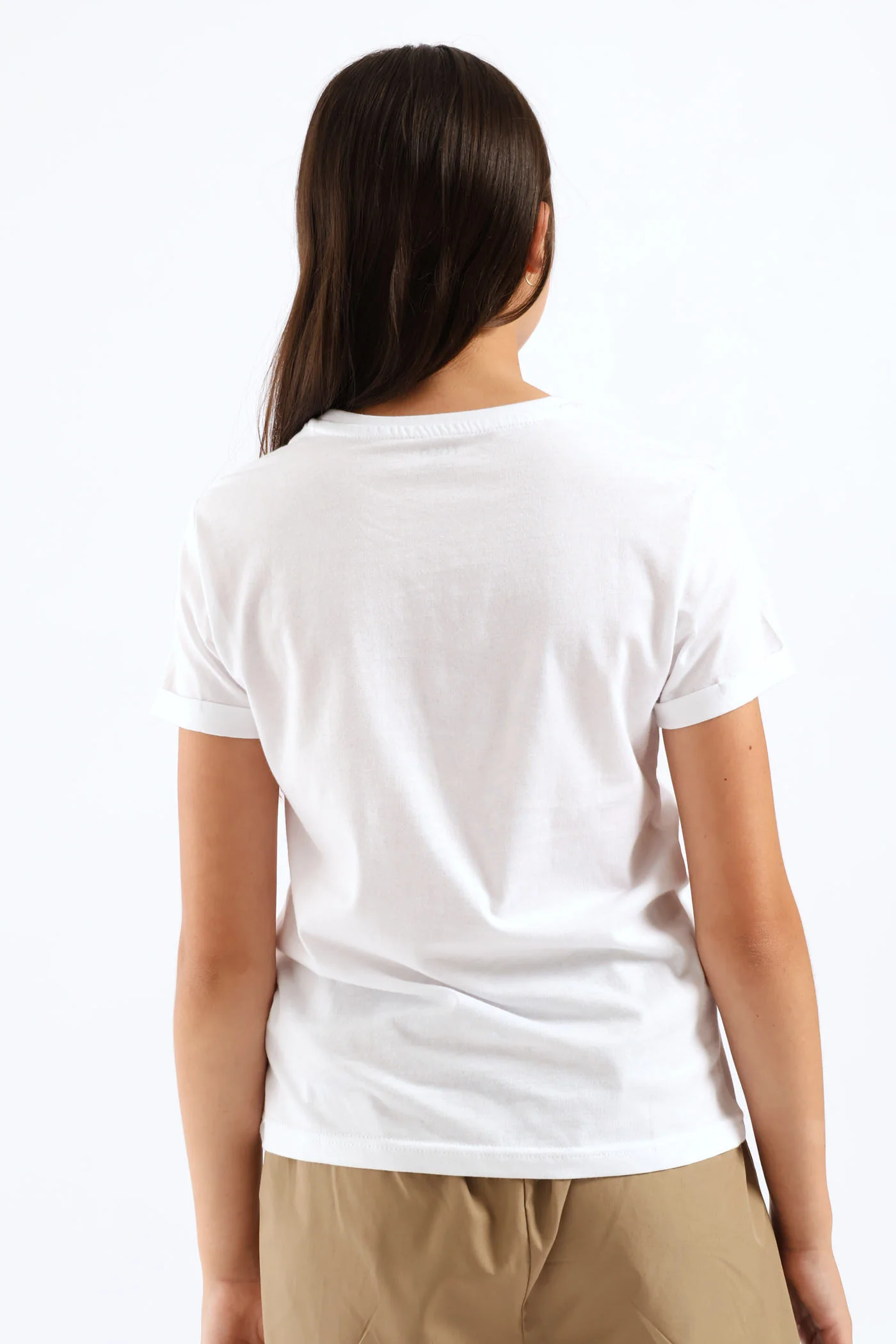 Girls Anele Print Tee - White - Image 5