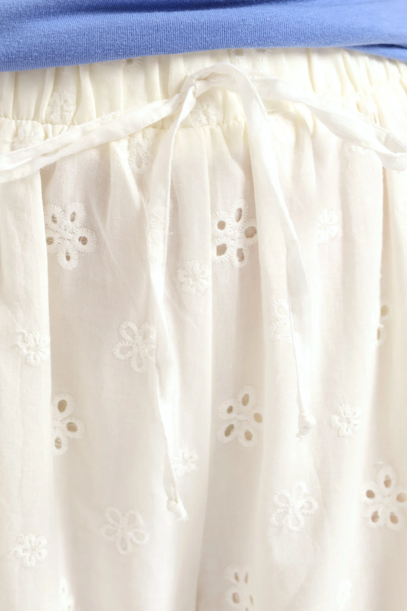 Girls Anglaise Wide Leg Pant - White - Image 5