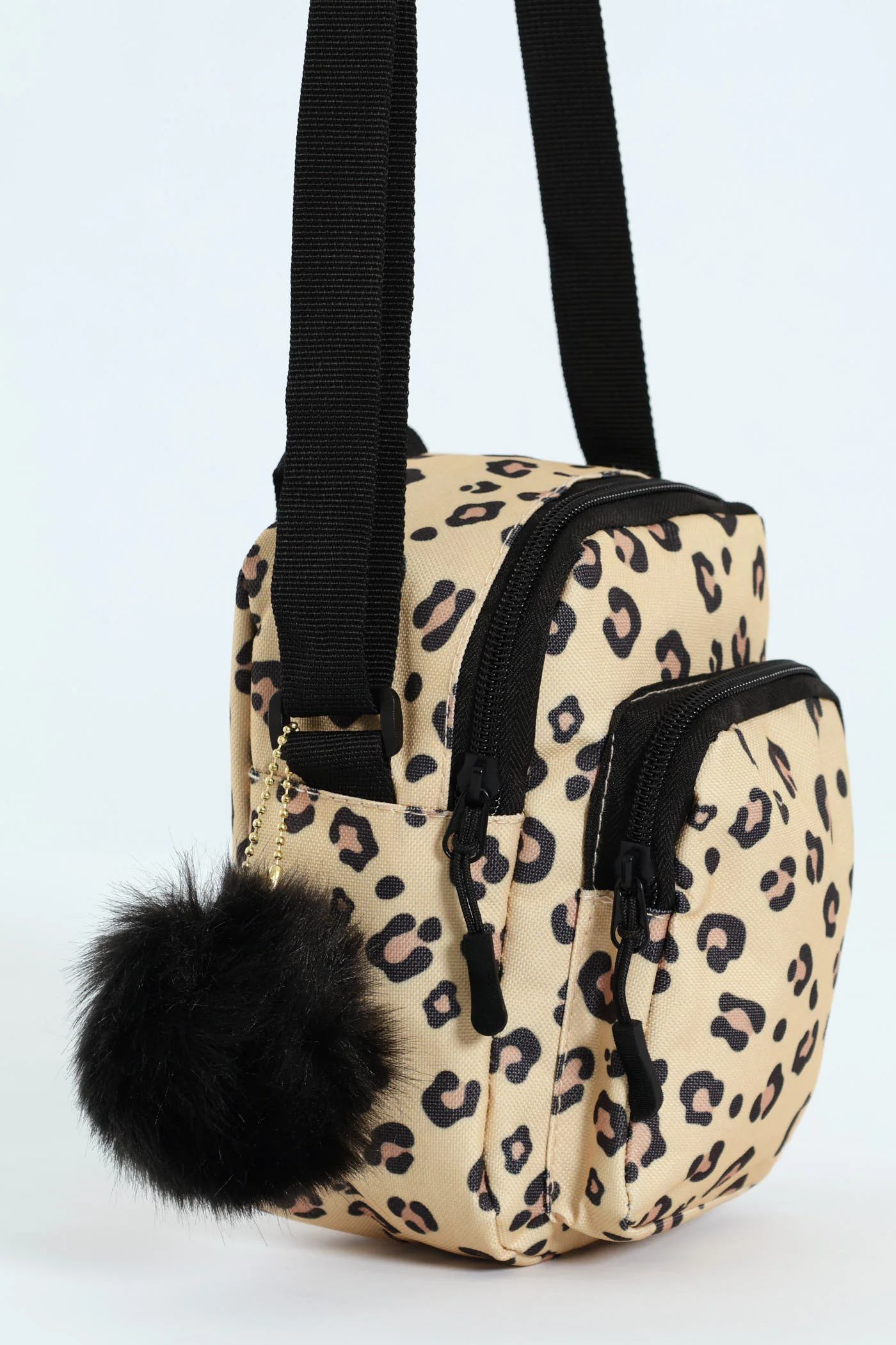 Girls Animal Print Nylon Sling Bag - Image 3