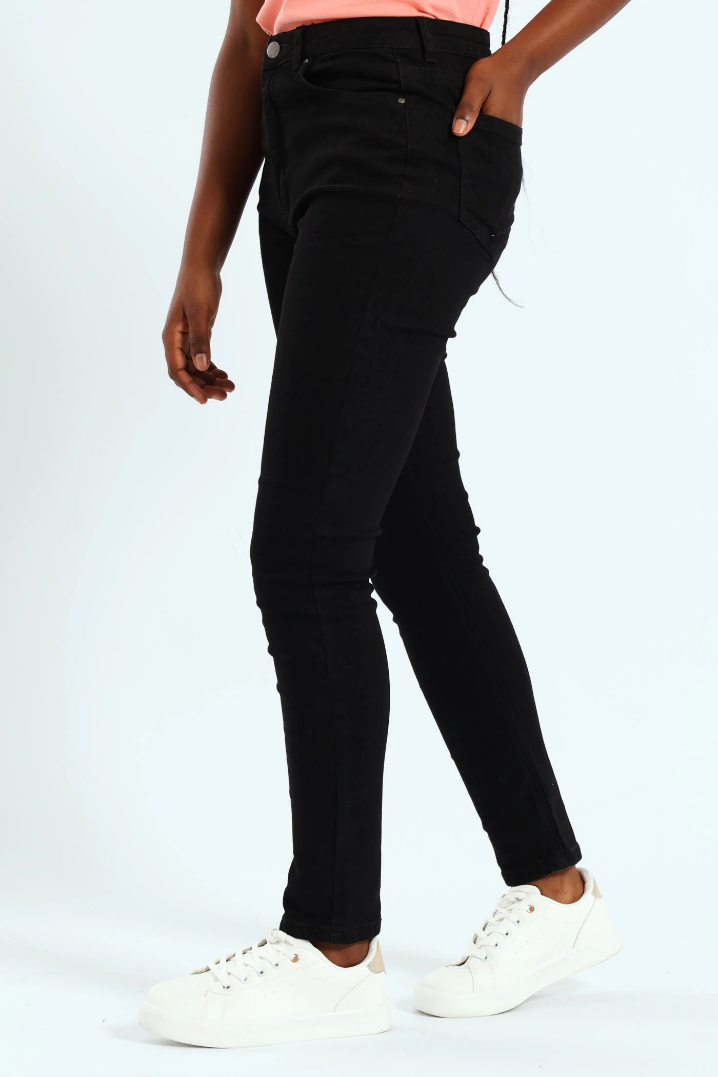 Girls Ankle Grazer Skinny Denim - Black - Image 4