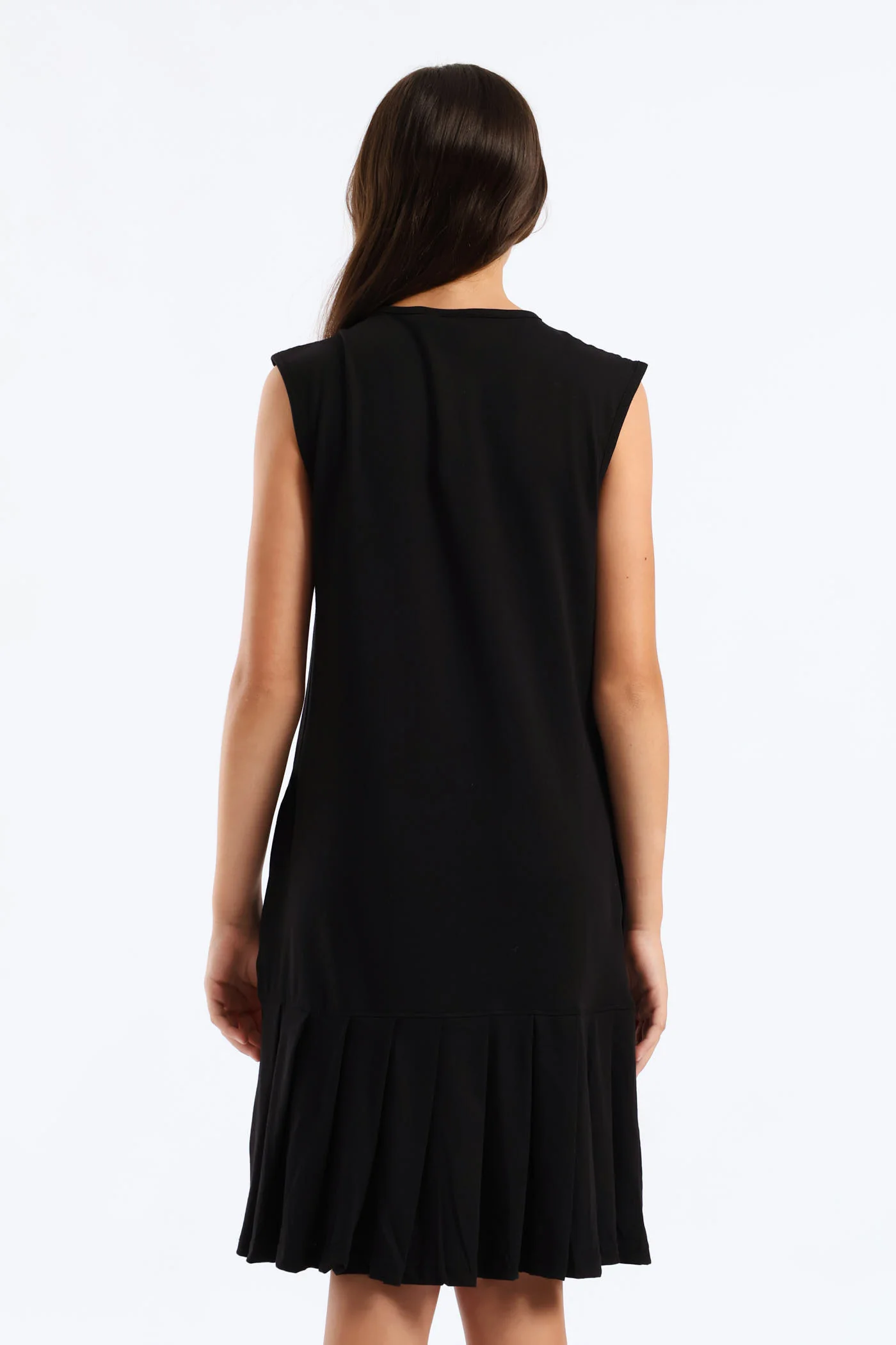 Girls Anna Pleated Dress - Black - Image 4