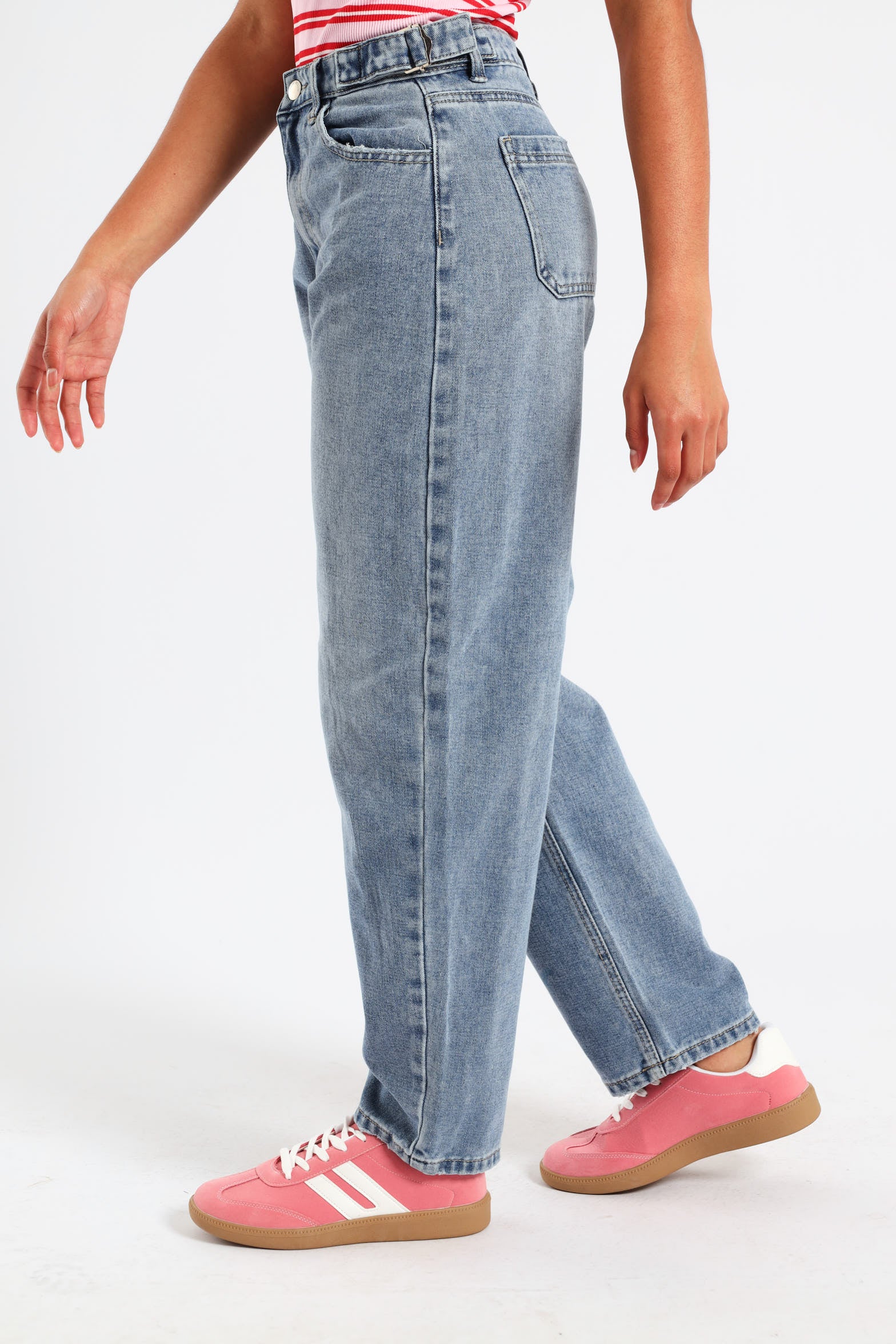 Girls Balloon Fit Denim - Dark Blue - Image 3