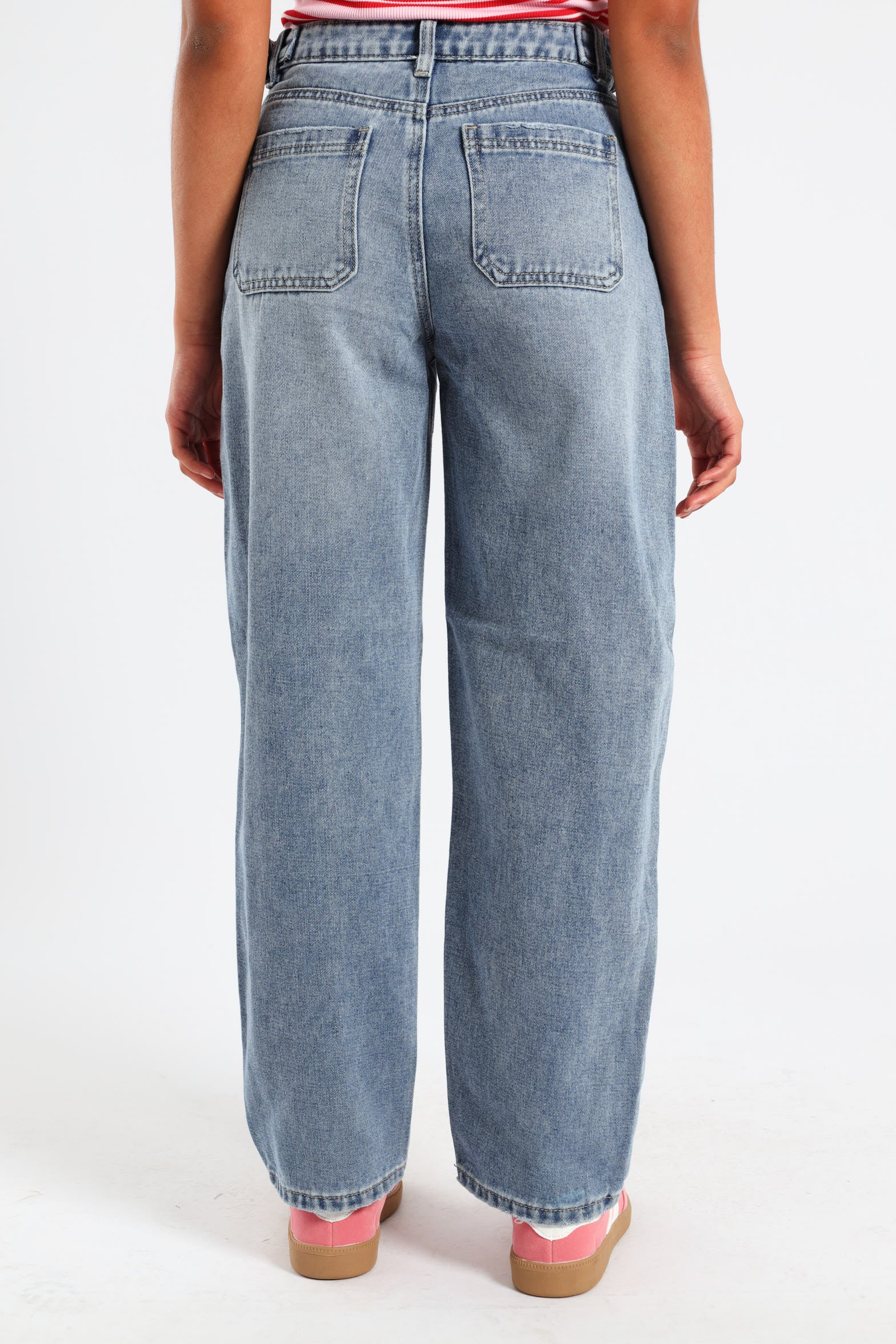 Girls Balloon Fit Denim - Dark Blue - Image 4