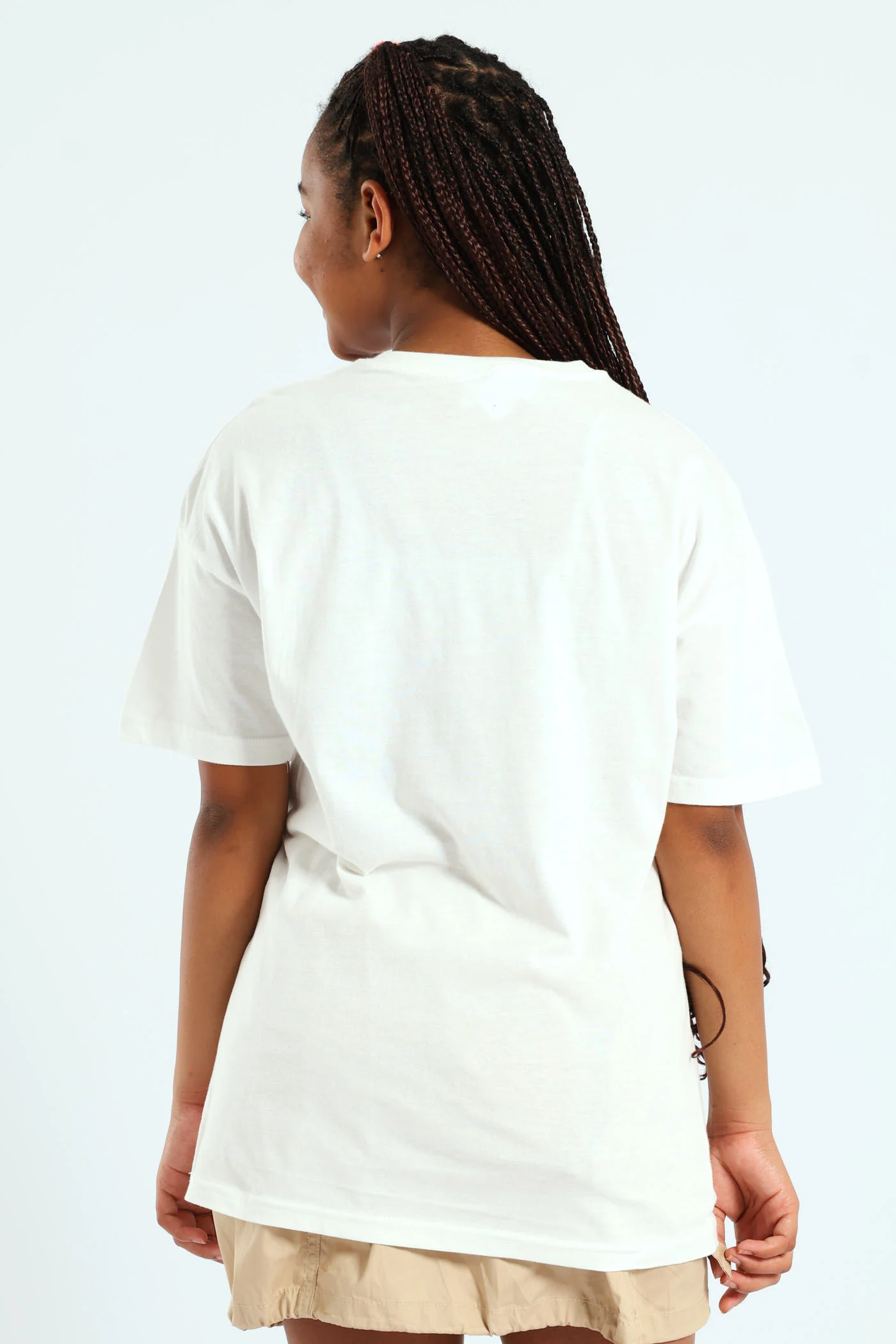 Girls Barbie Oversized Tee - Cream - Image 4
