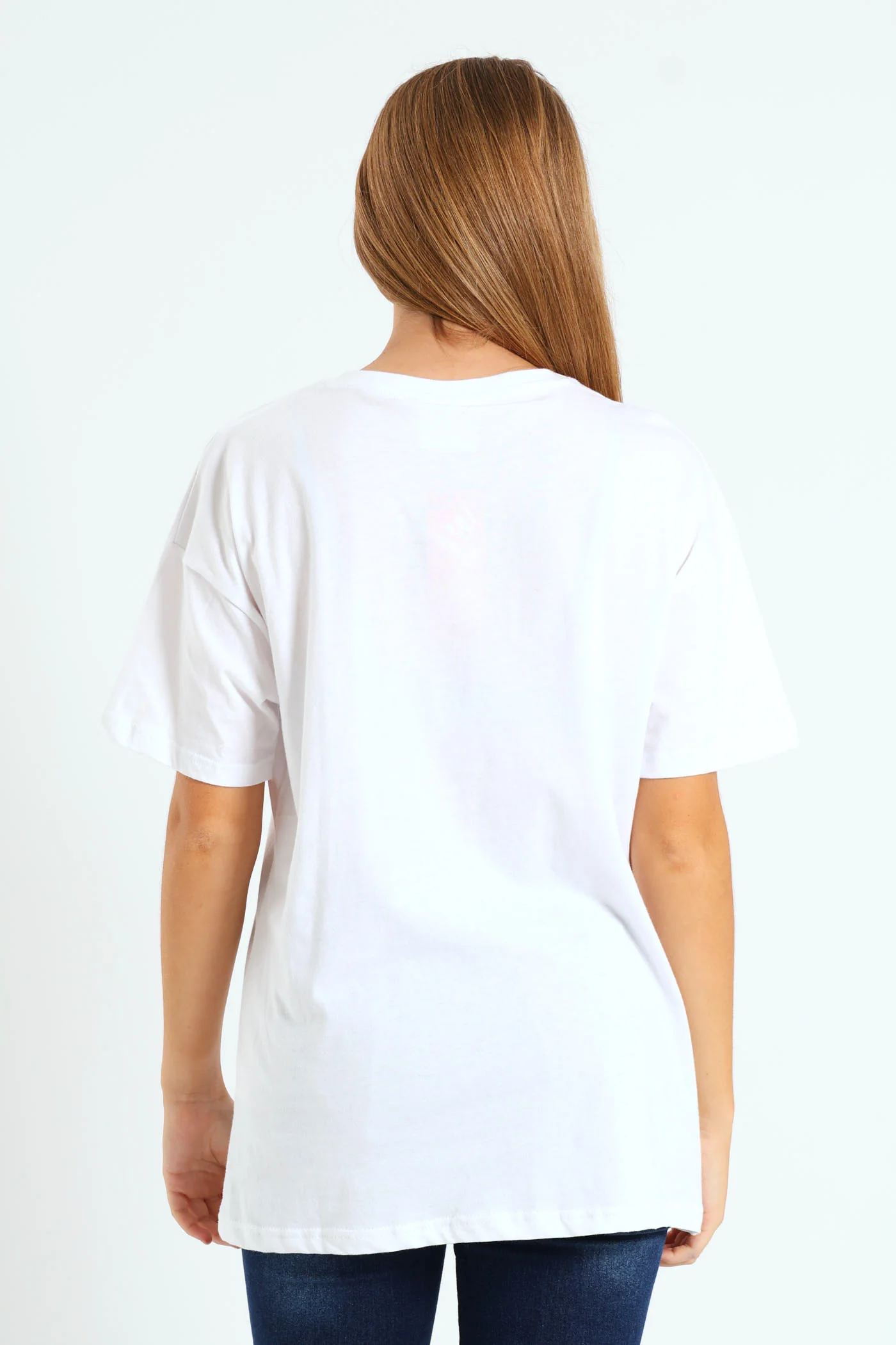 Girls Barbie Oversized Tee - White - Image 3