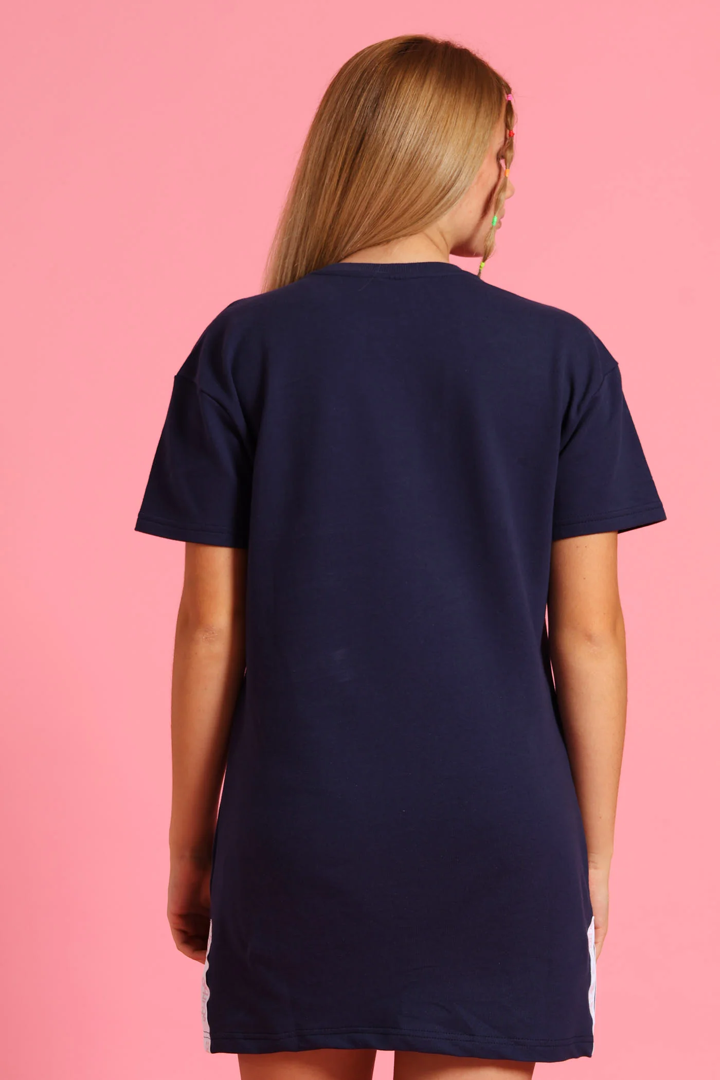 Girls Barbie T-Shirt Dress - Navy - Image 2