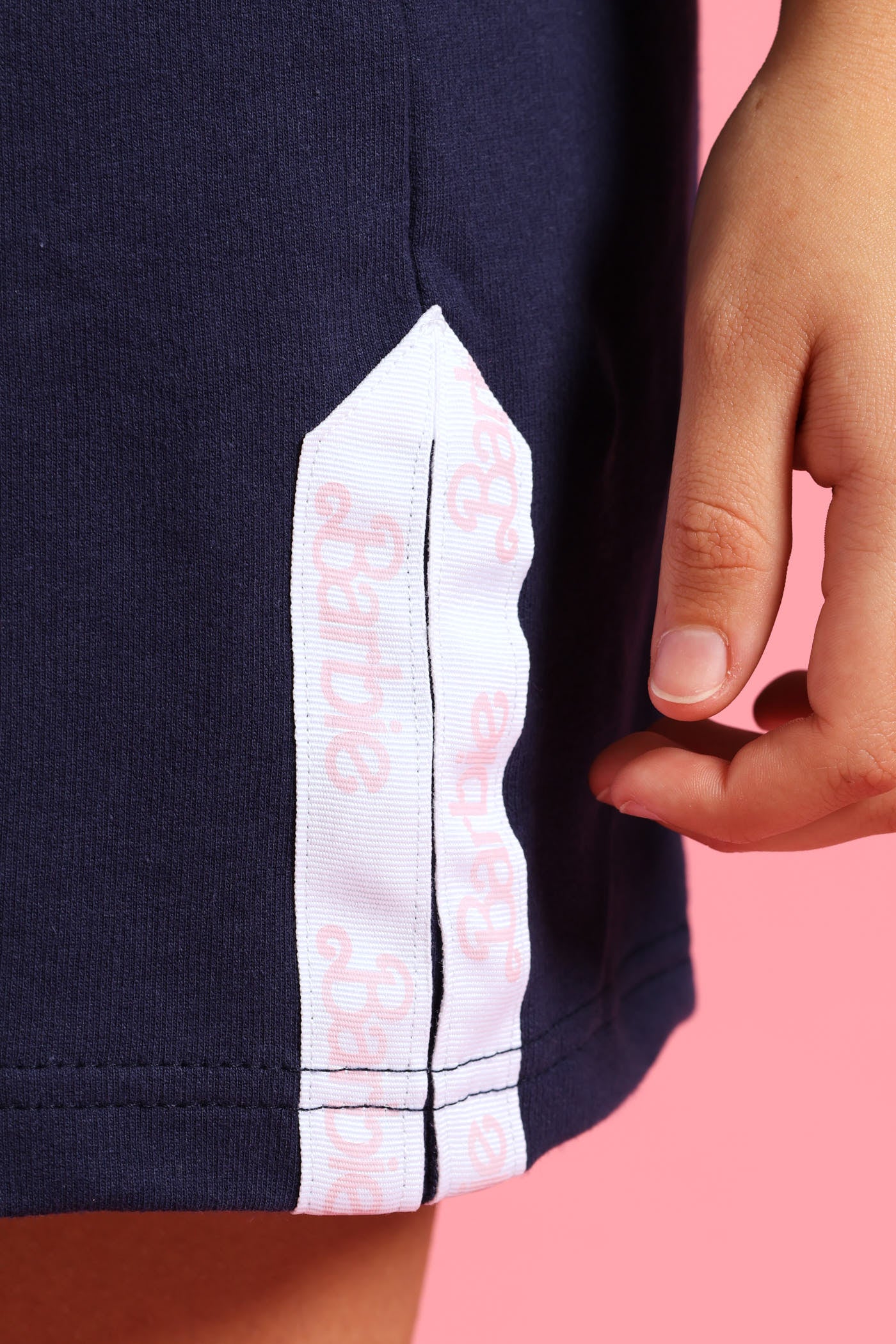 Girls Barbie T-Shirt Dress - Navy - Image 4