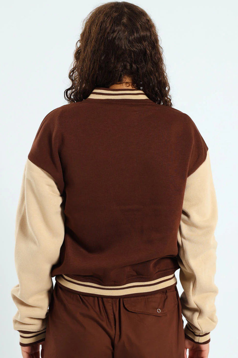 Girls Baseball Jacket - Brown - Image 3