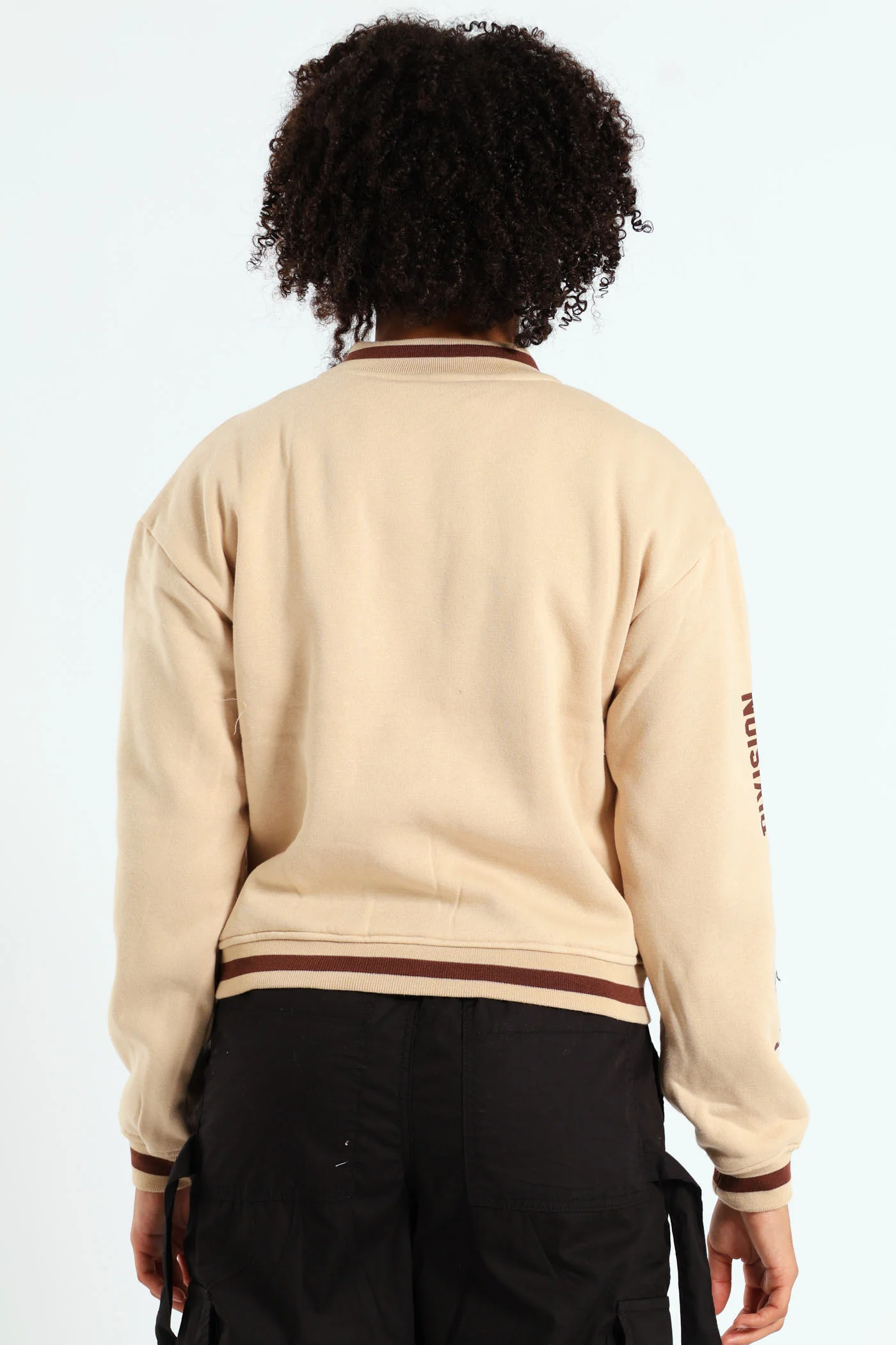 Girls Baseball Jacket - Stone - Image 3