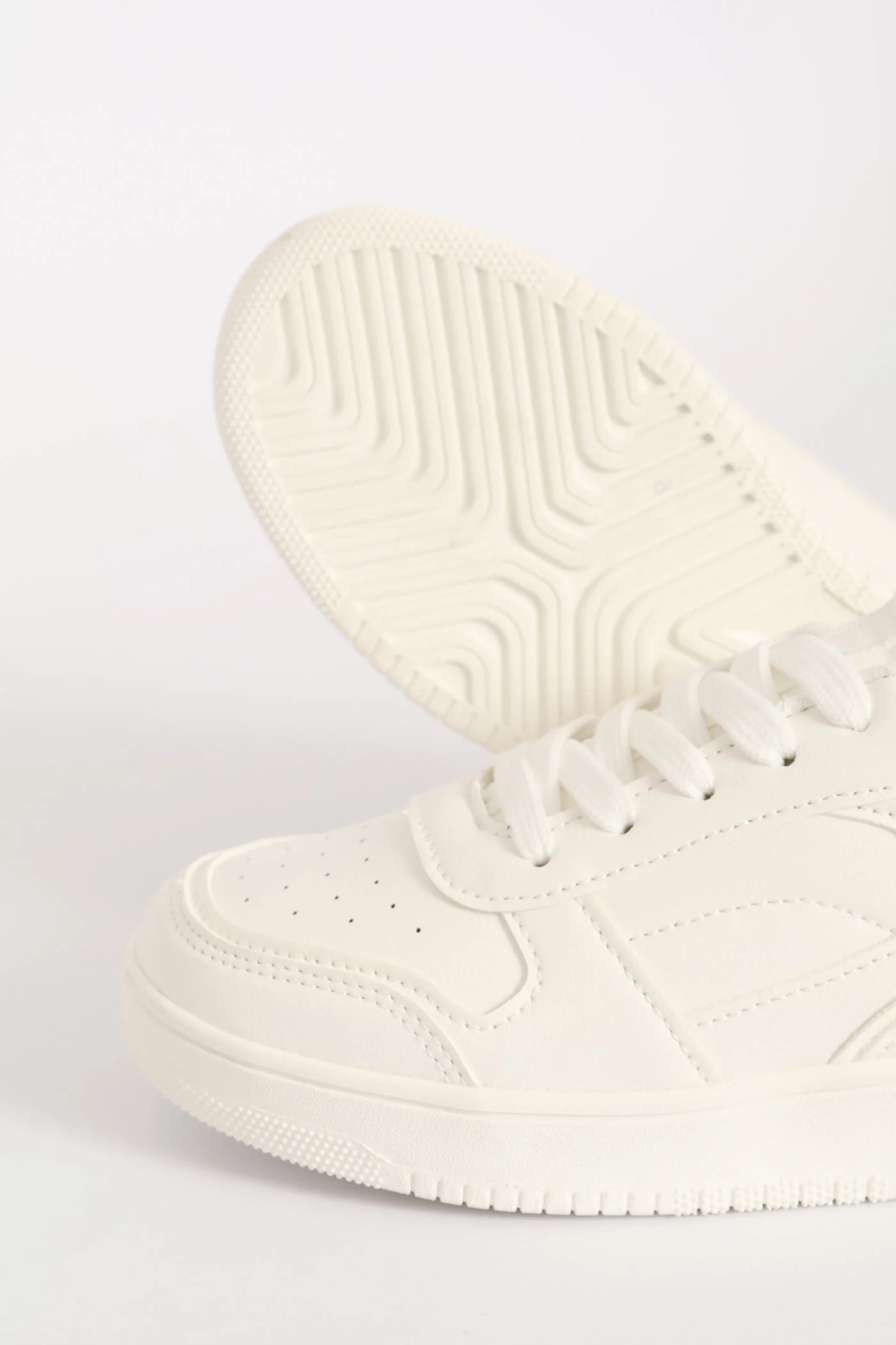 Girls Basic Court Sneaker - White - Image 2
