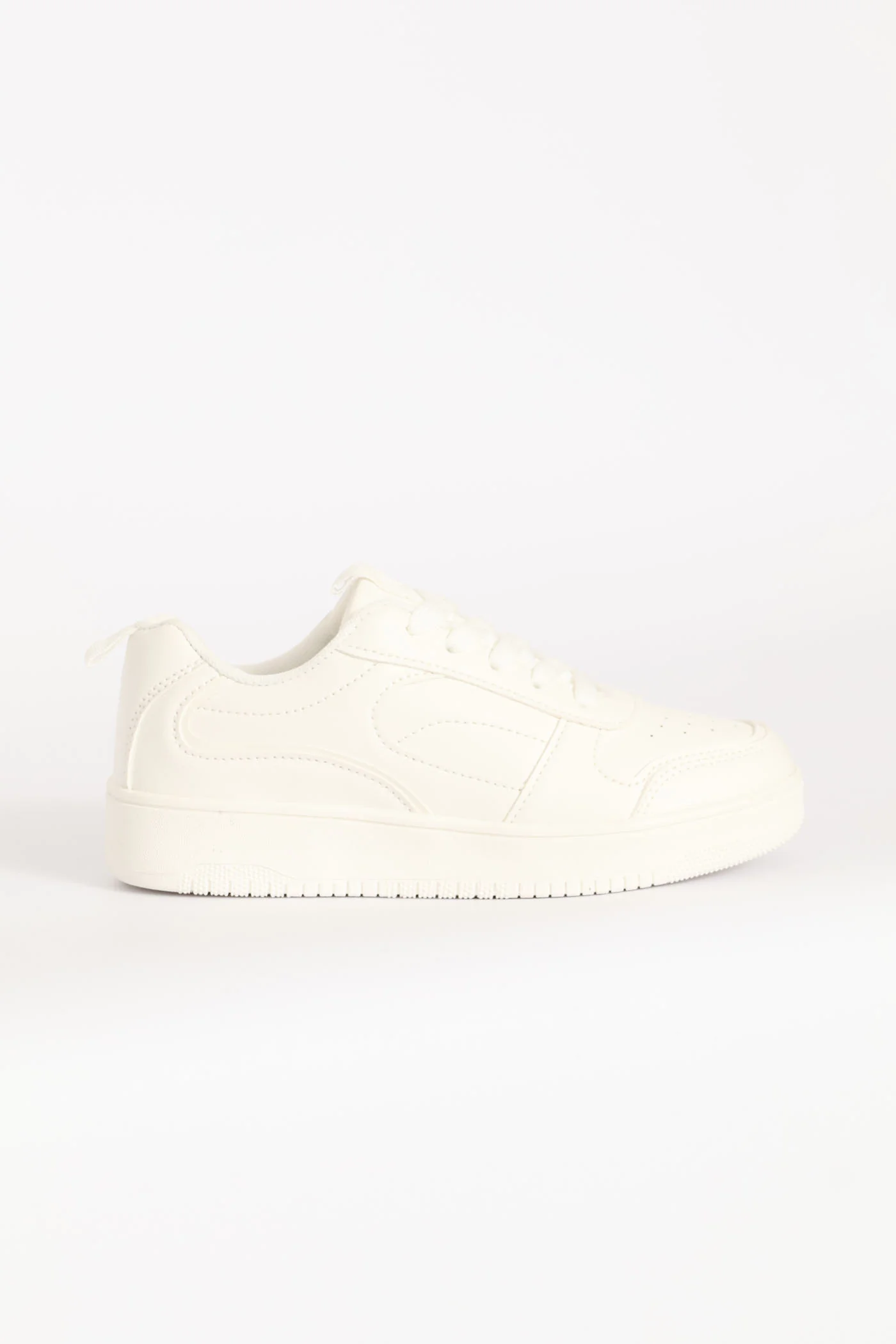 Girls Basic Court Sneaker - White - Image 4