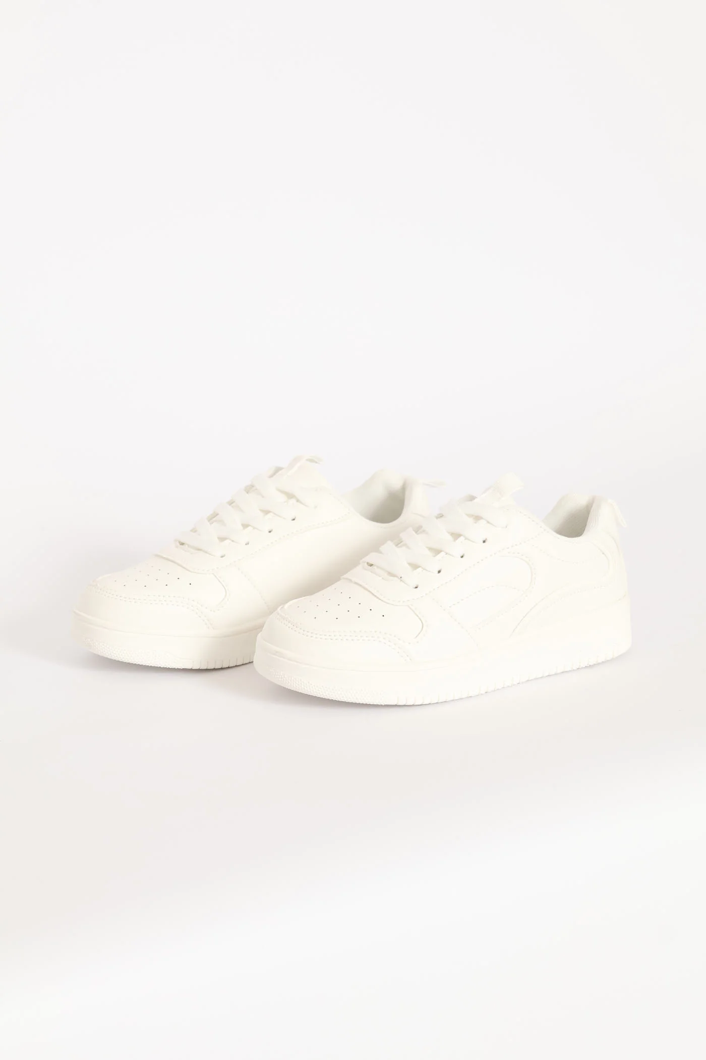 Girls Basic Court Sneaker - White - Image 5