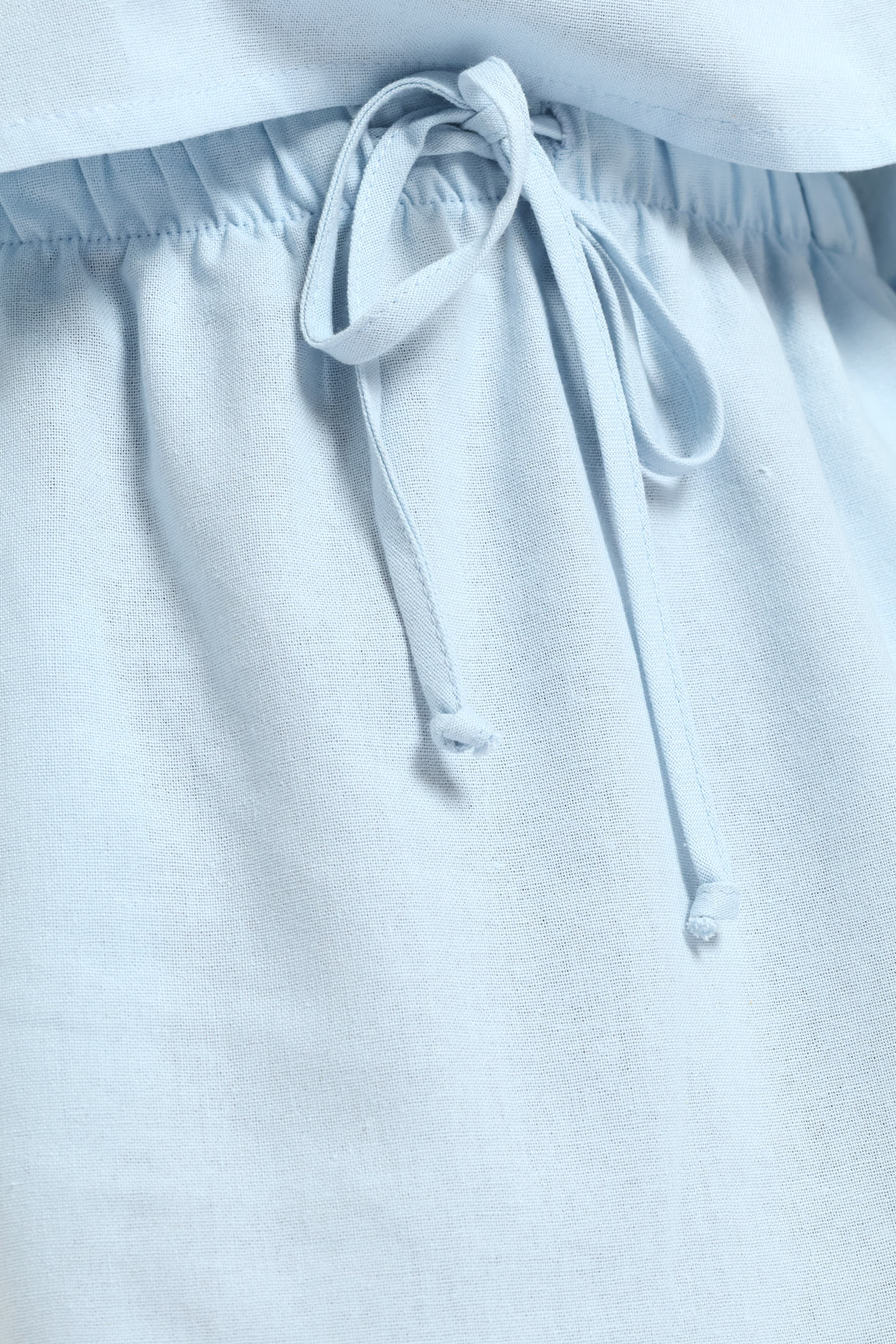 Girls Basic Elasticated Waist Linen Skirt - Light Blue - Image 5