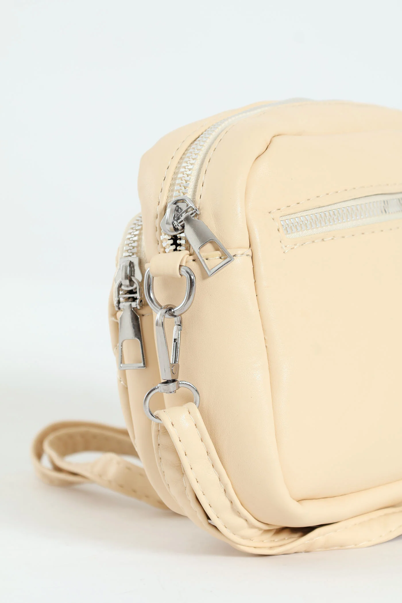 Girls Beige Quilted Sling Bag - Beige - Image 2