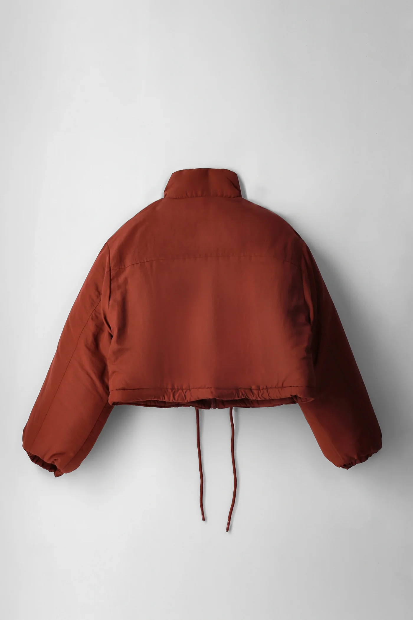Girls Bellow Pocket Drawcord Collar Parker - Burgundy - Image 2