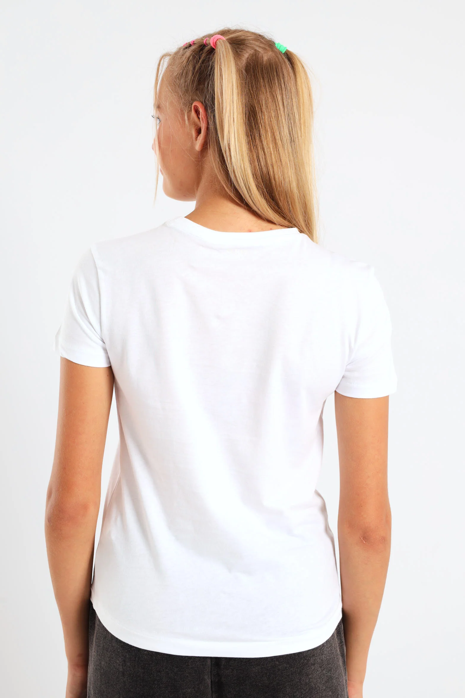 Girls Bianca Short Sleeve Print Tee - White - Image 2