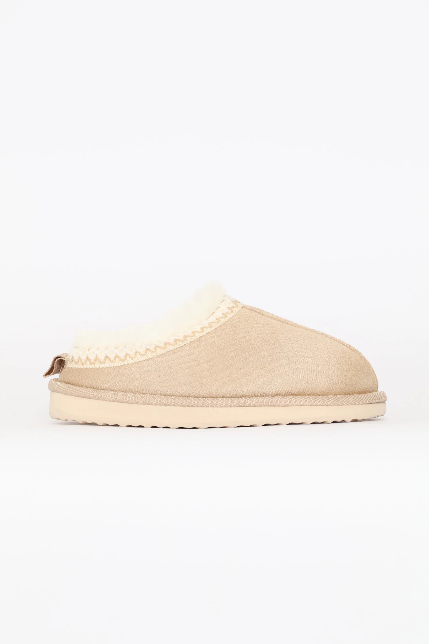 Girls Blanket Stitch Slipper - Stone - Image 2