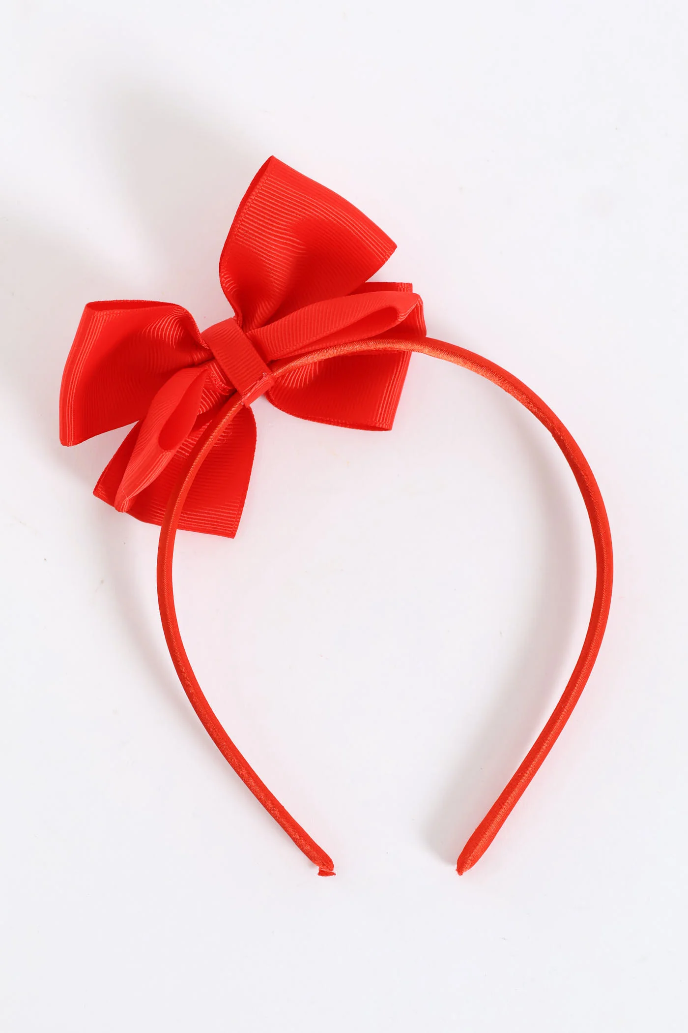 Girls Bow Aliceband - Red - Image 3