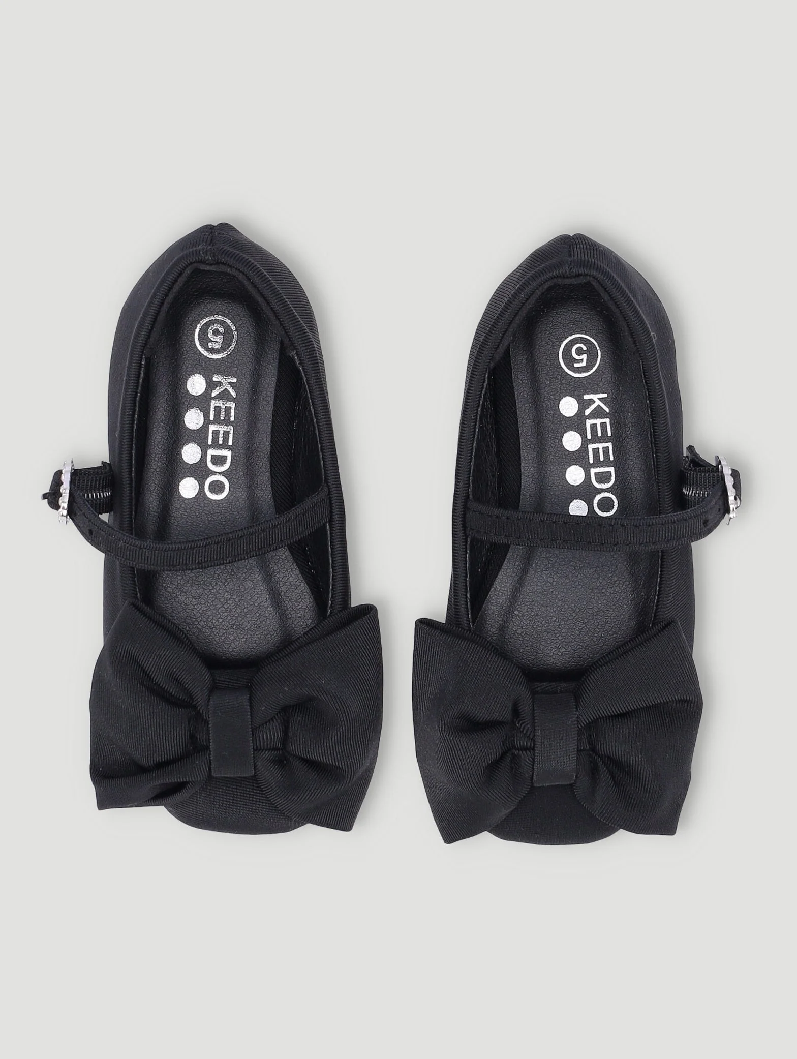Keedo Girls Bow Detail Ballet Occasion Pump - Image 3