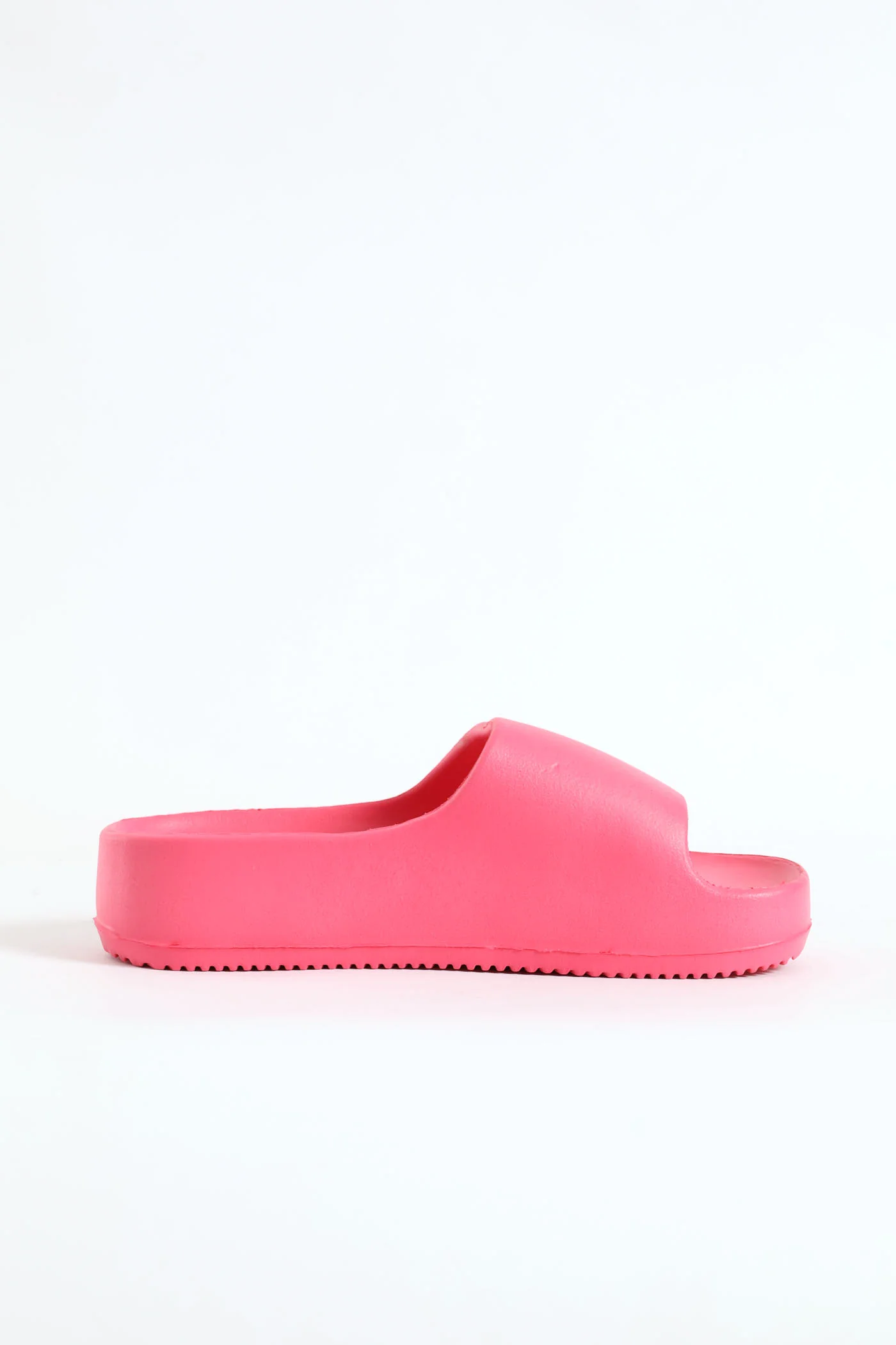 Girls Bow Moulded Slide Sandal - Cerise - Image 2