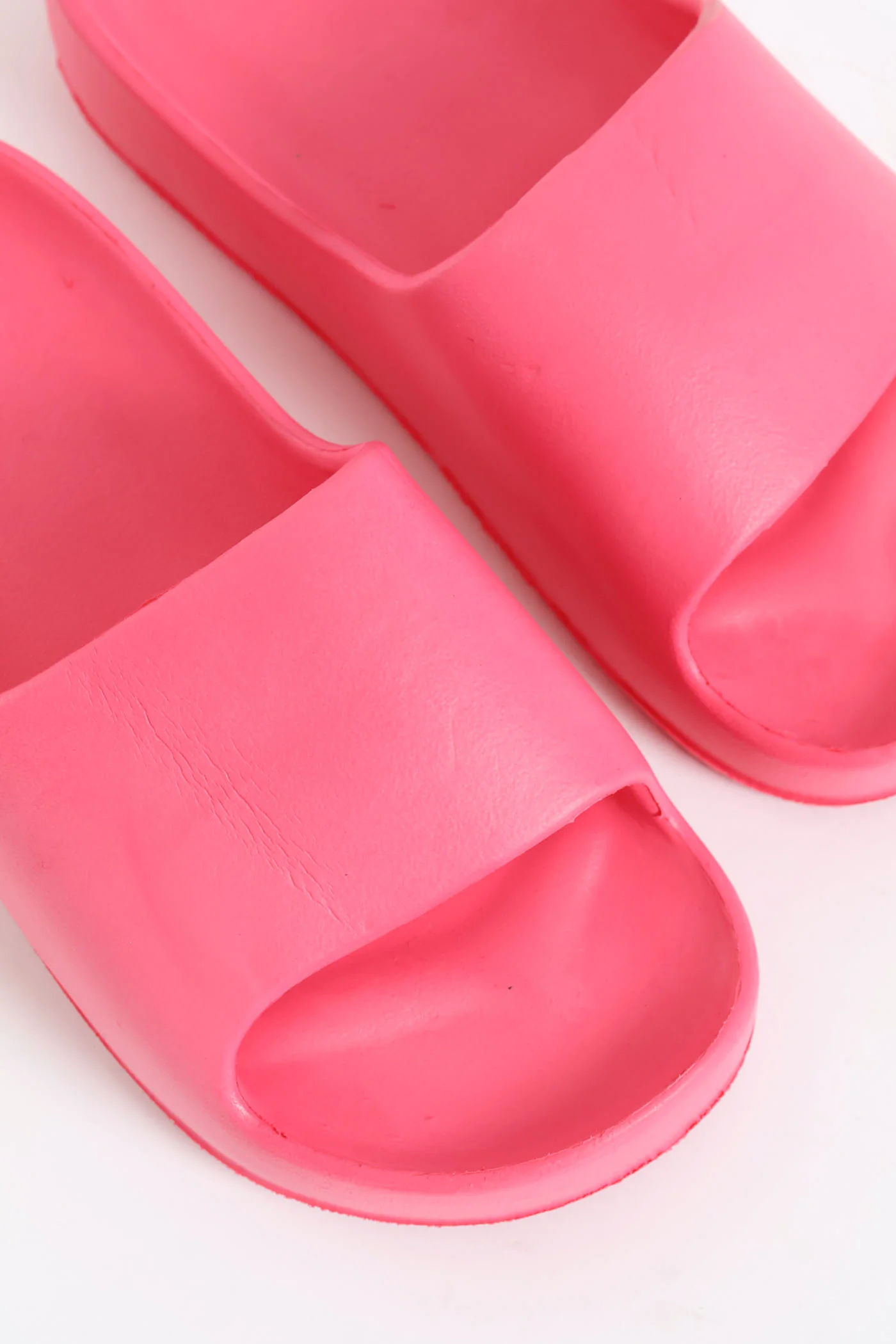 Girls Bow Moulded Slide Sandal - Cerise - Image 3