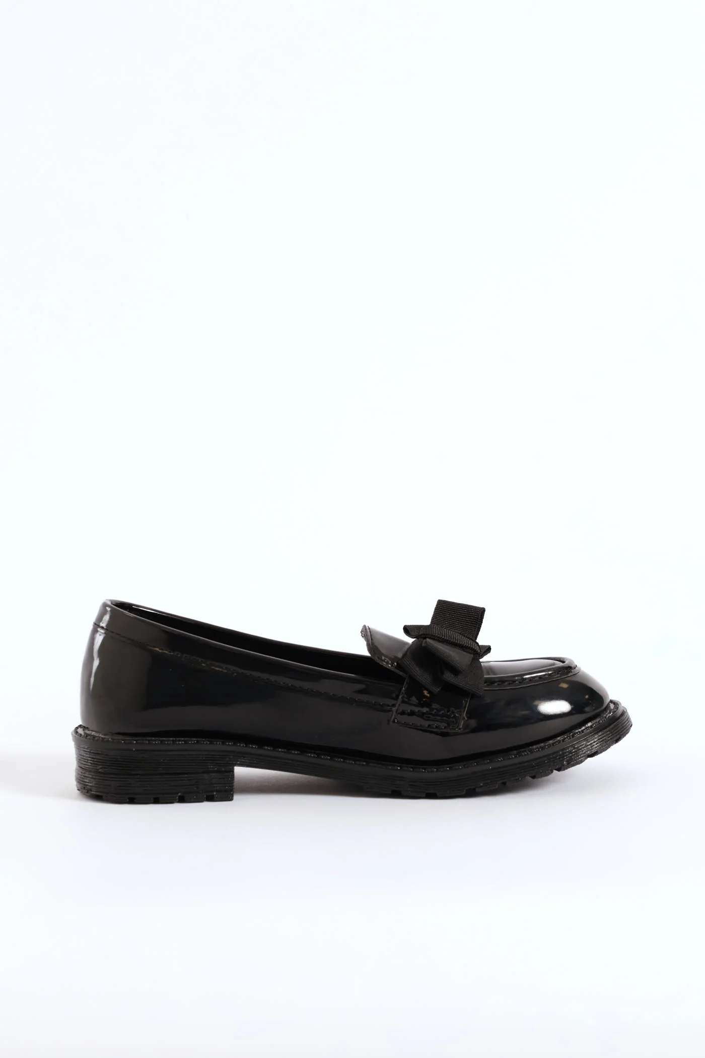 Girls Bow Penny Moccasin - Black - Image 2