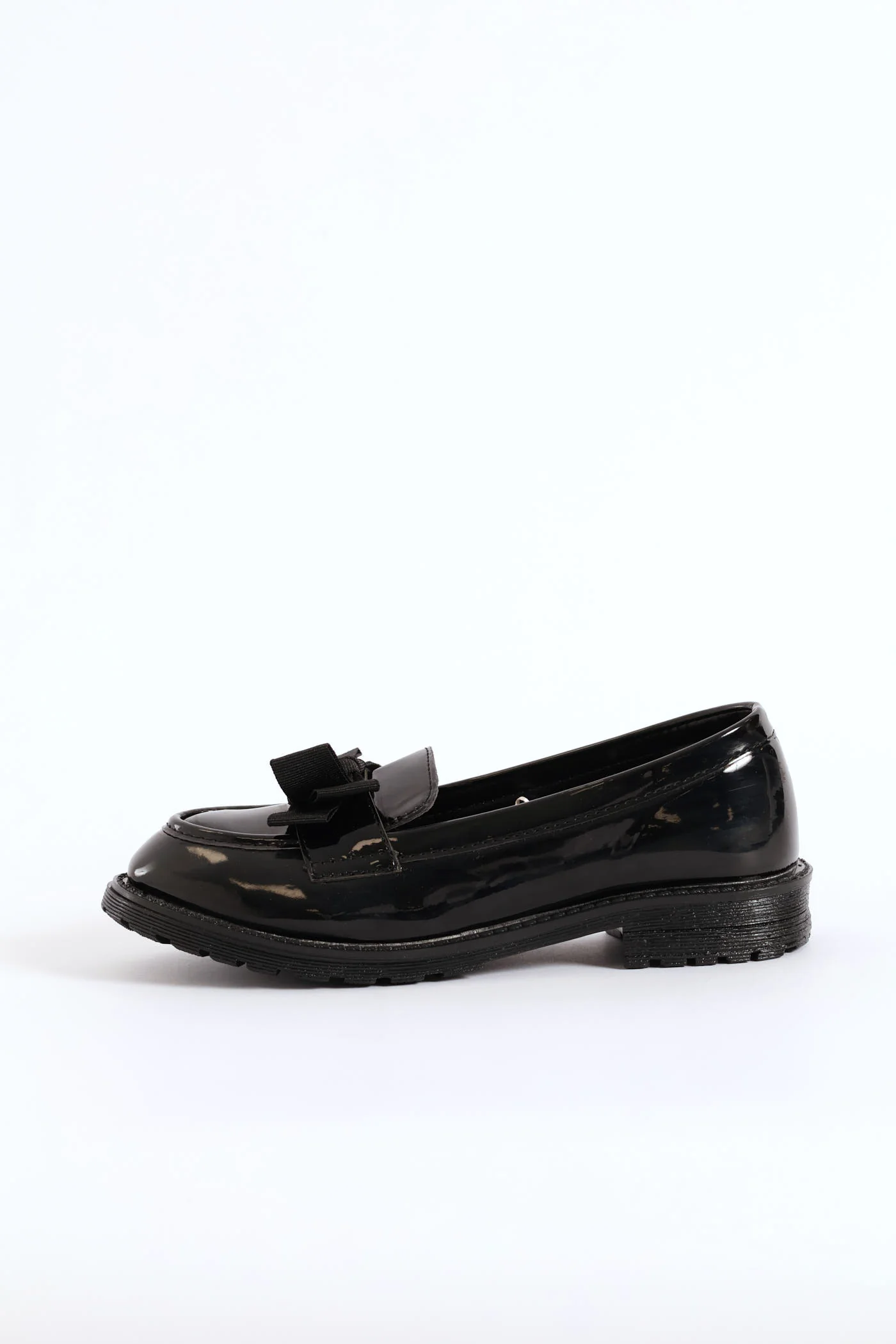 Girls Bow Penny Moccasin - Black - Image 3