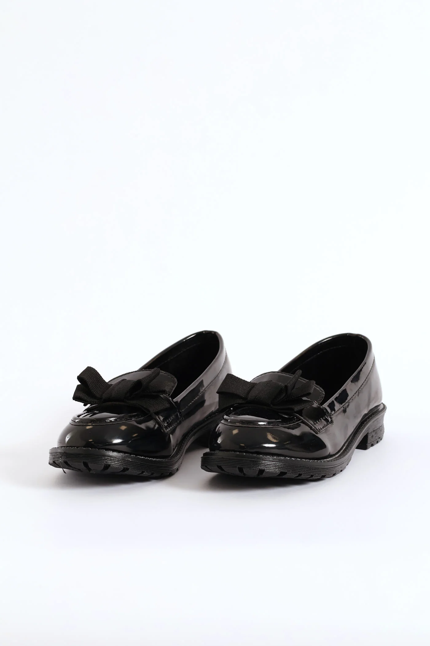 Girls Bow Penny Moccasin - Black - Image 4