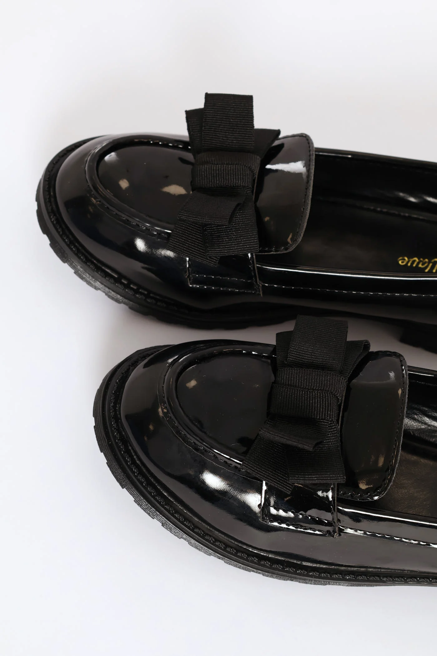 Girls Bow Penny Moccasin - Black - Image 6
