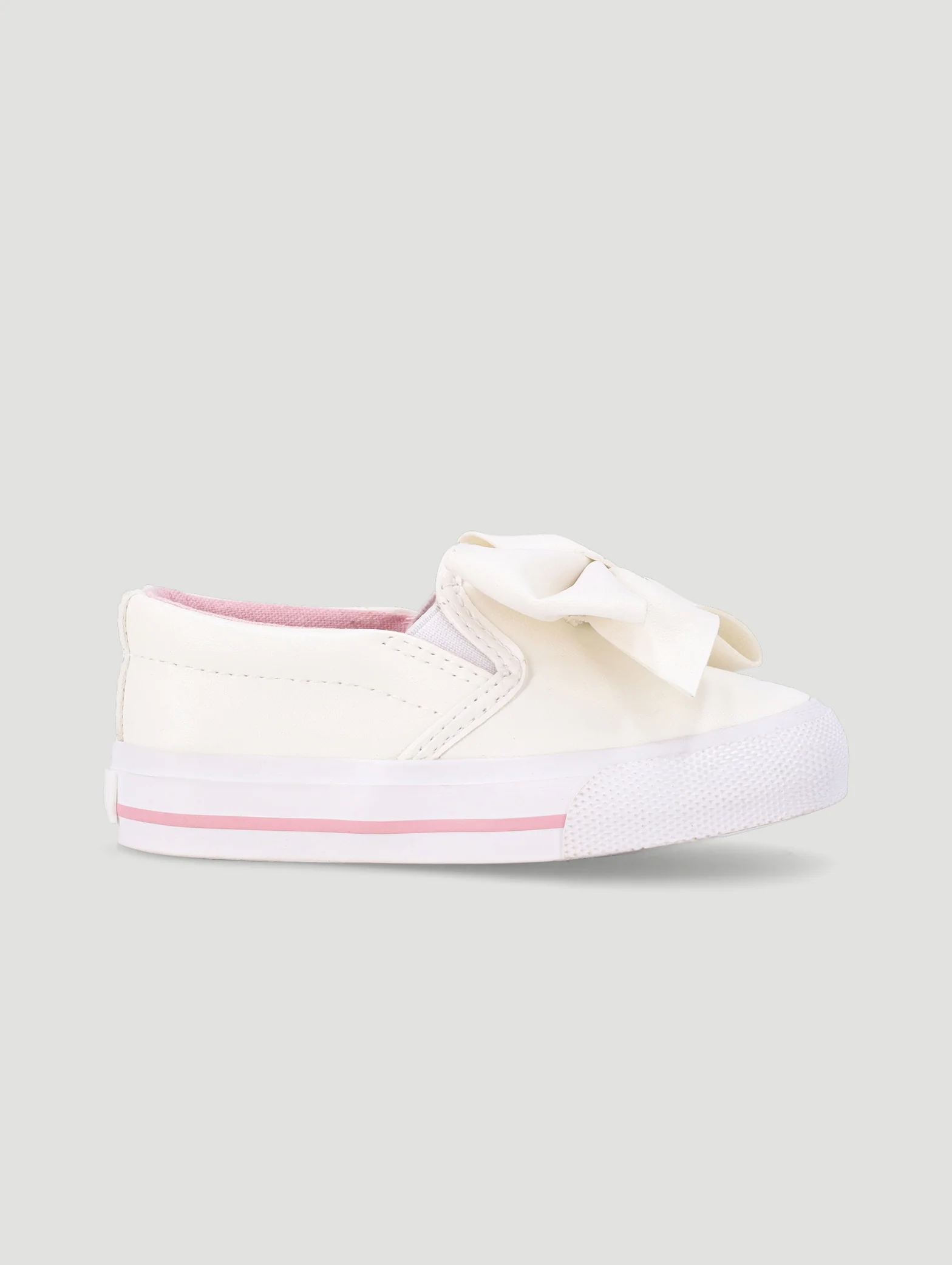 Keedo Girls Bow Slip-On Sneaker - White - Image 2