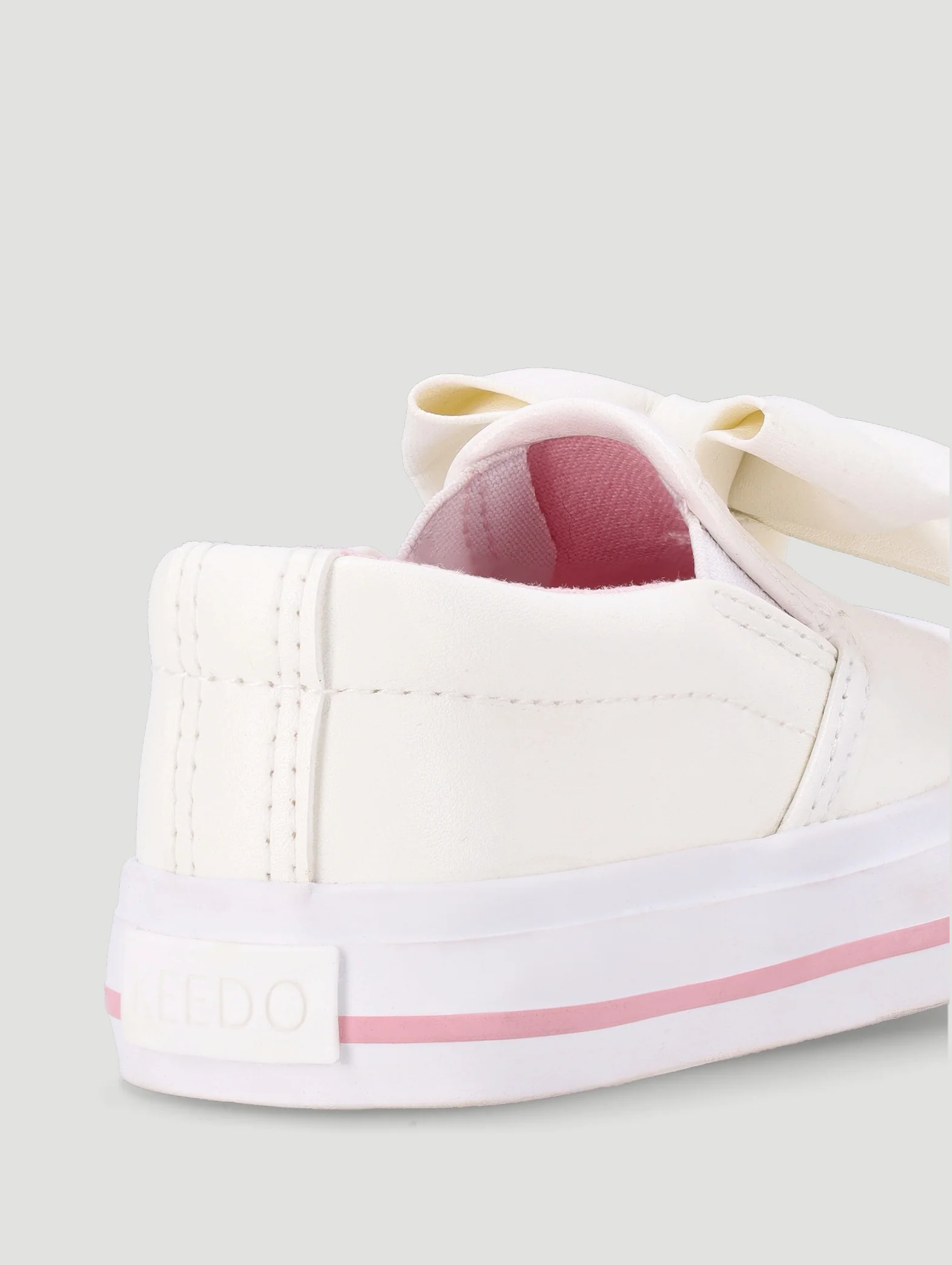 Keedo Girls Bow Slip-On Sneaker - White - Image 3